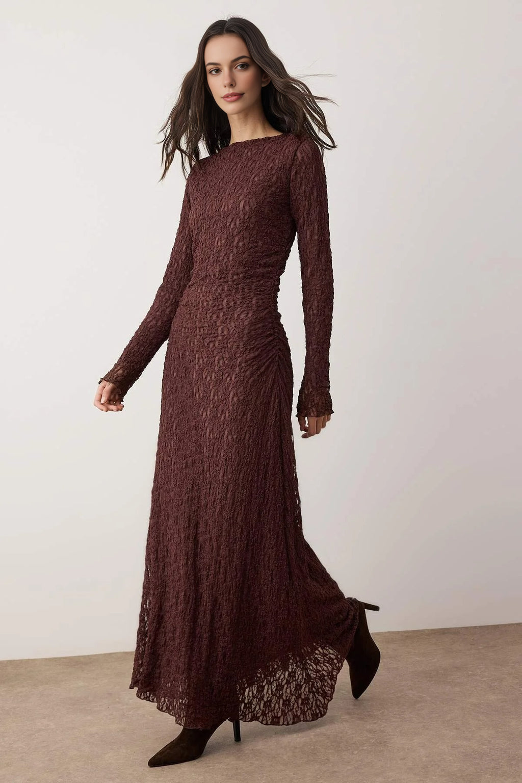 Lined Lace Knit Dress