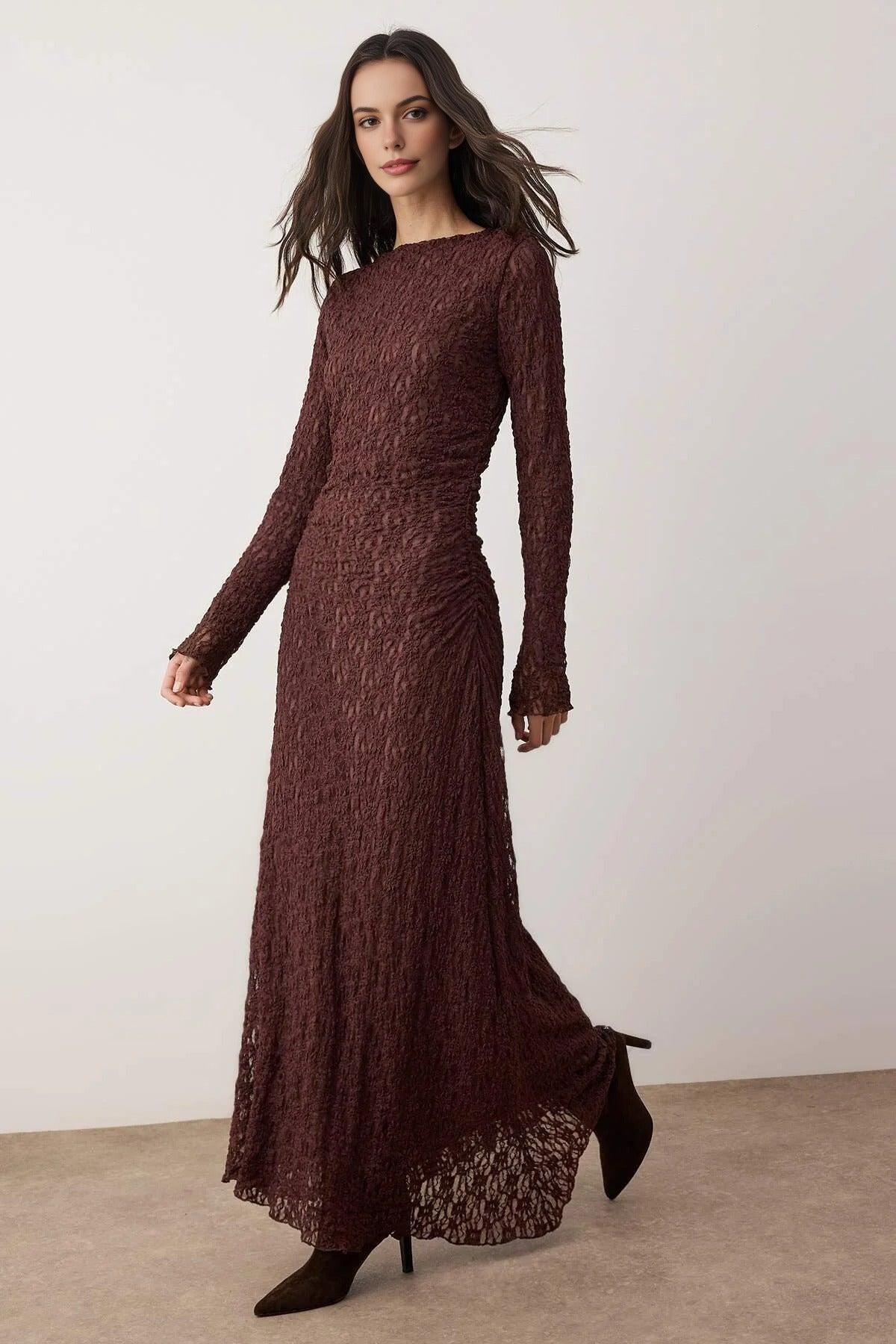 Lined Lace Knit Dress