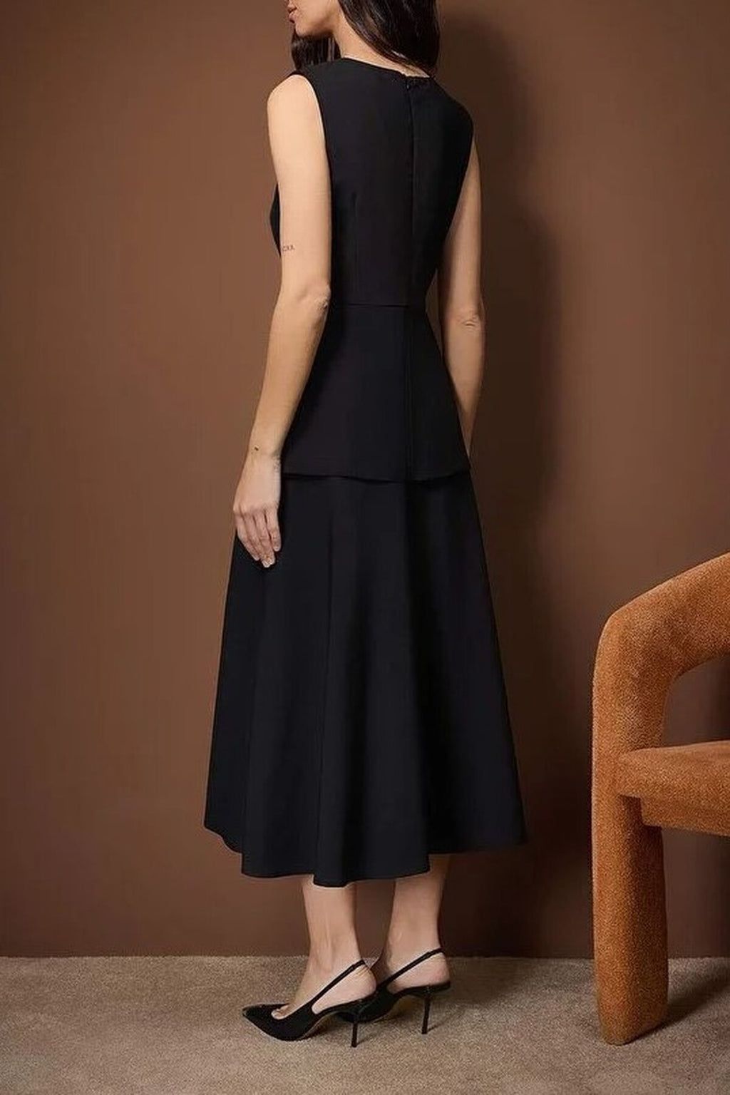 Midi Stretchy Woven Dress