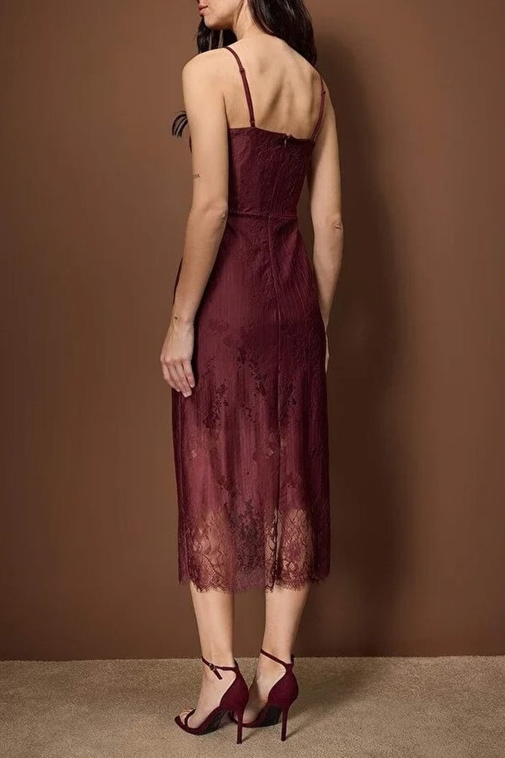 Lace Midi Lined Dress