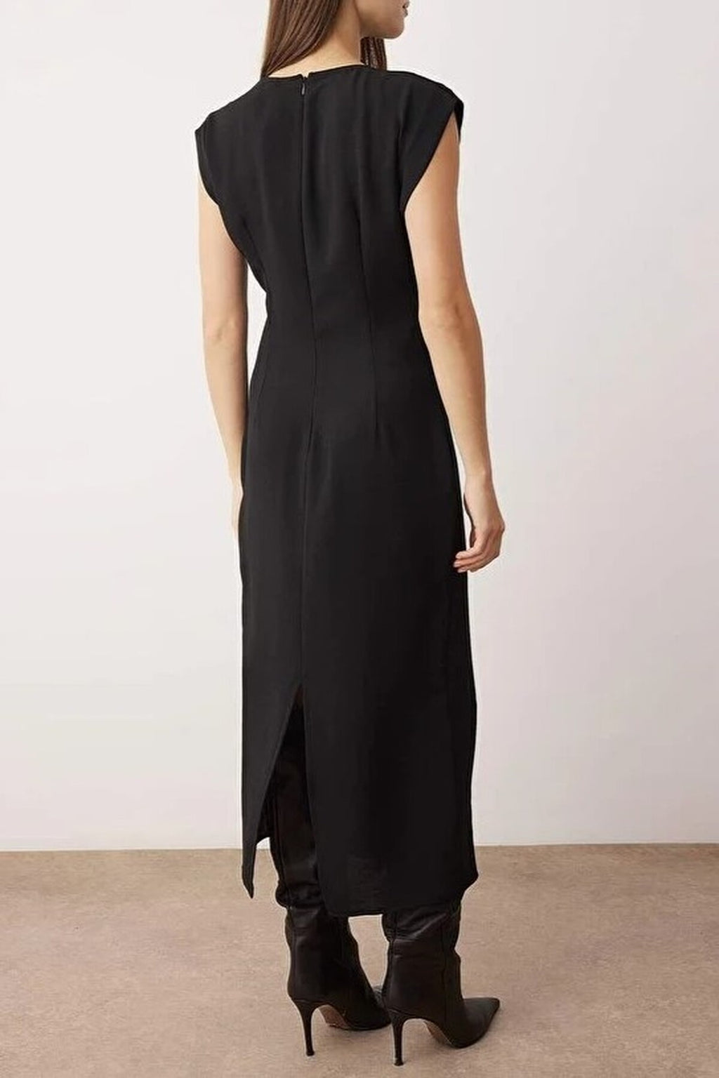 Midi Woven Dress with Accessory Details