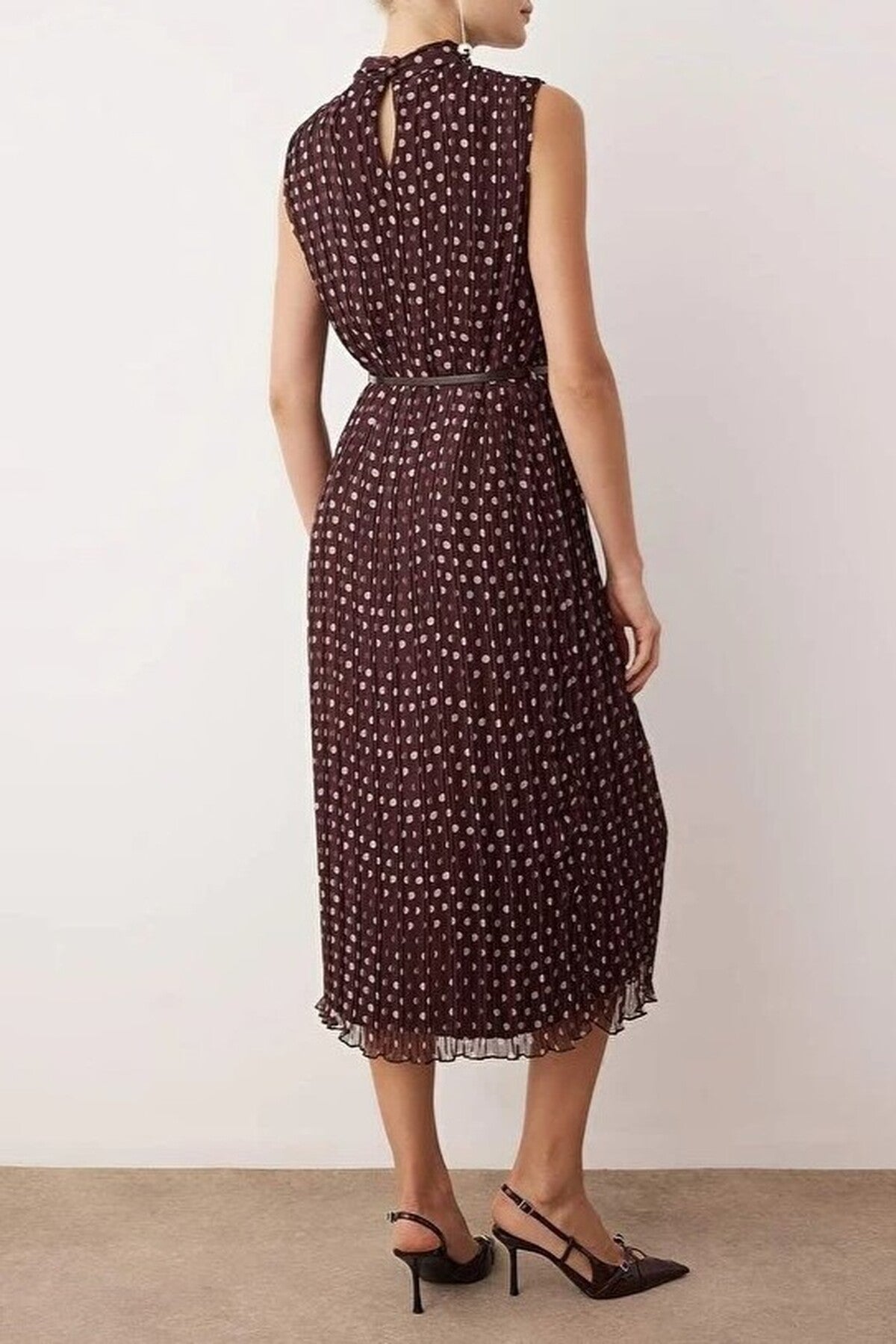 Belted Midi Woven Dress