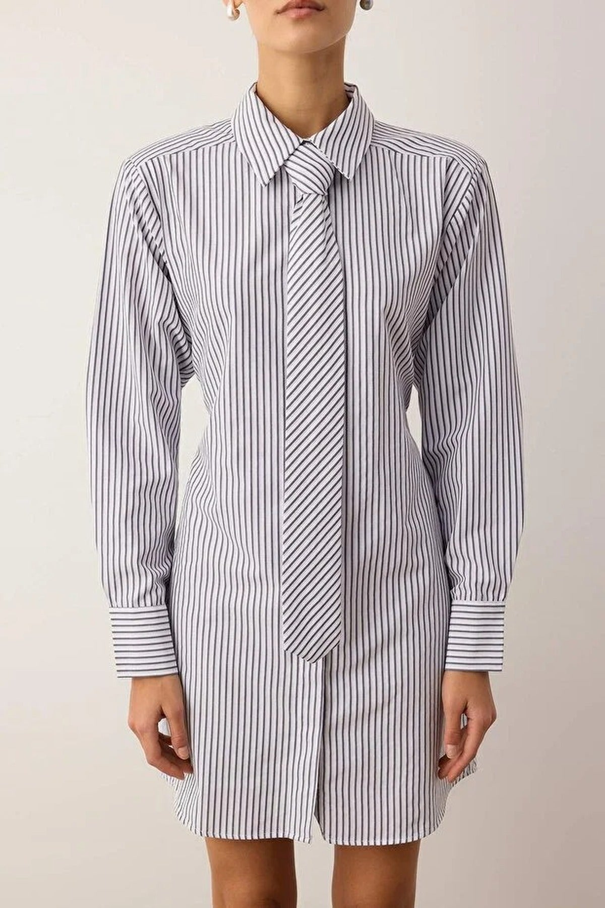 Mini Woven Dress with Tie Detail