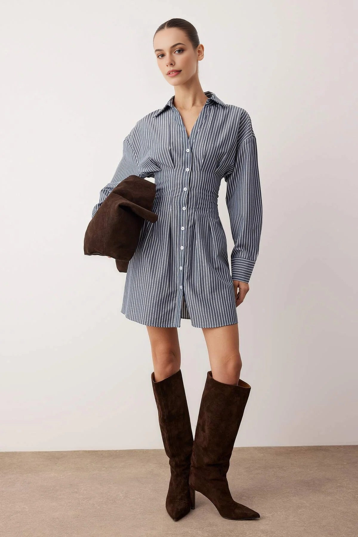 Mini Woven Shirt Dress