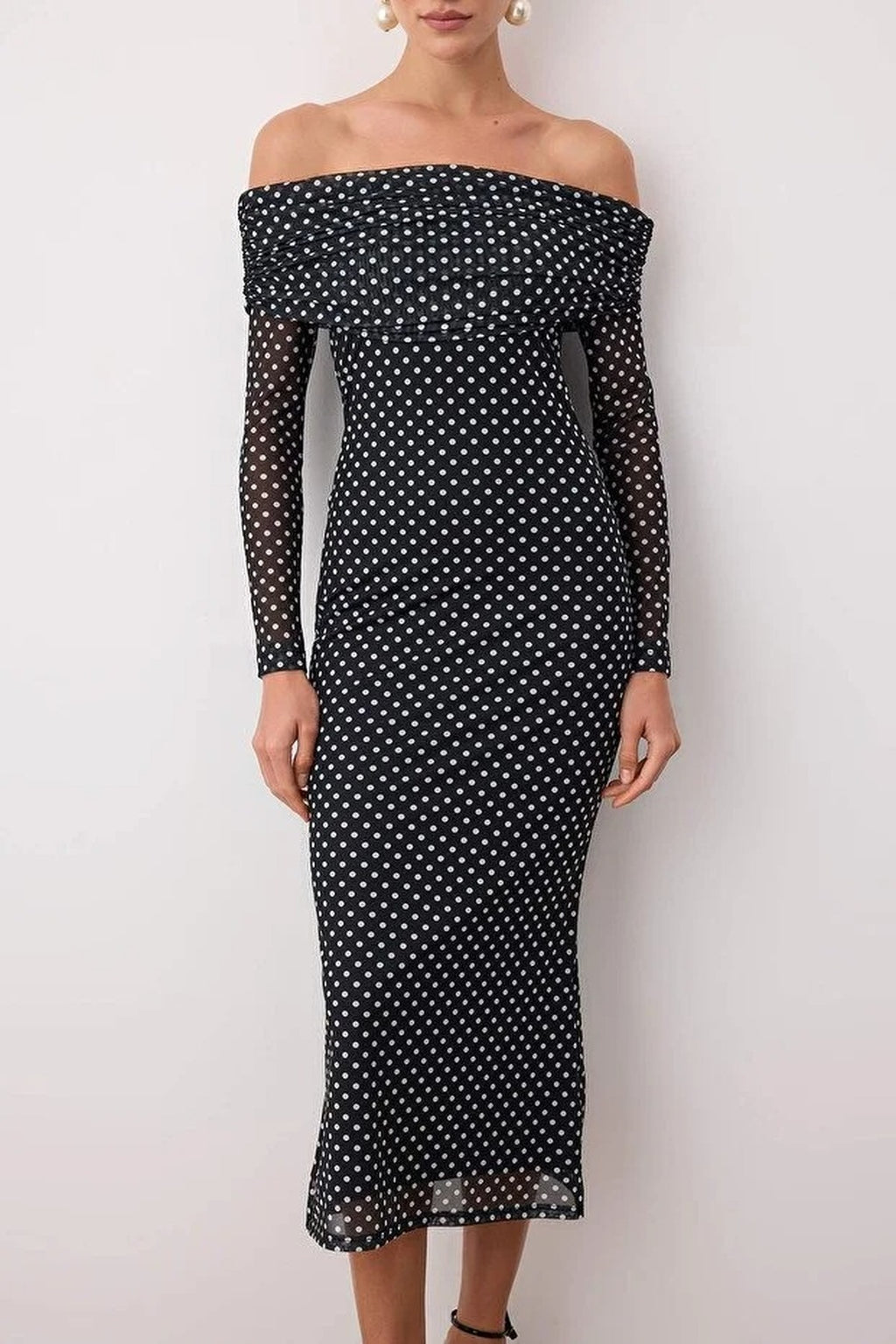 Polka Dot Lined Tulle Dress