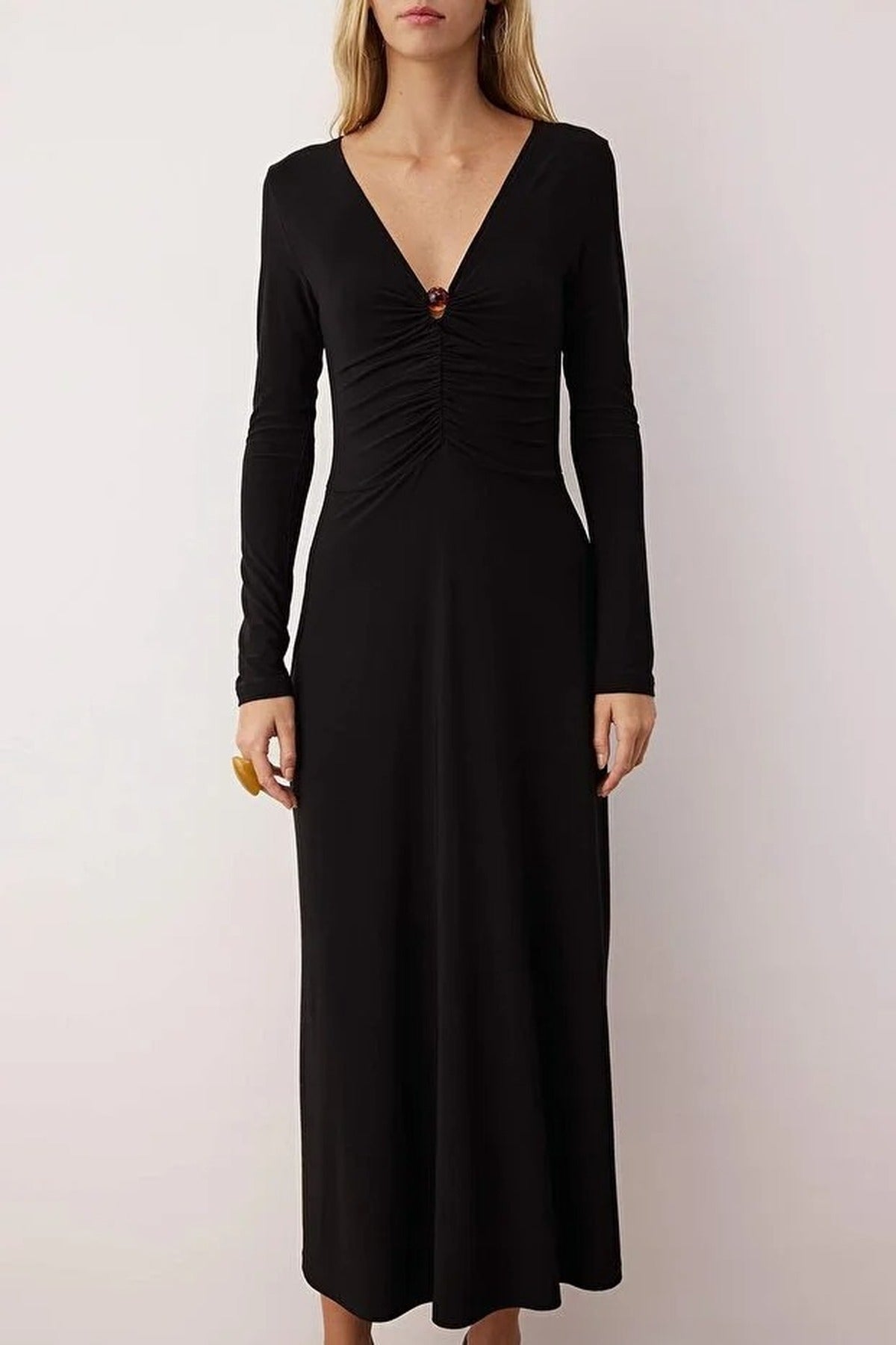 A-line Maxi Knit Dress with Accessories