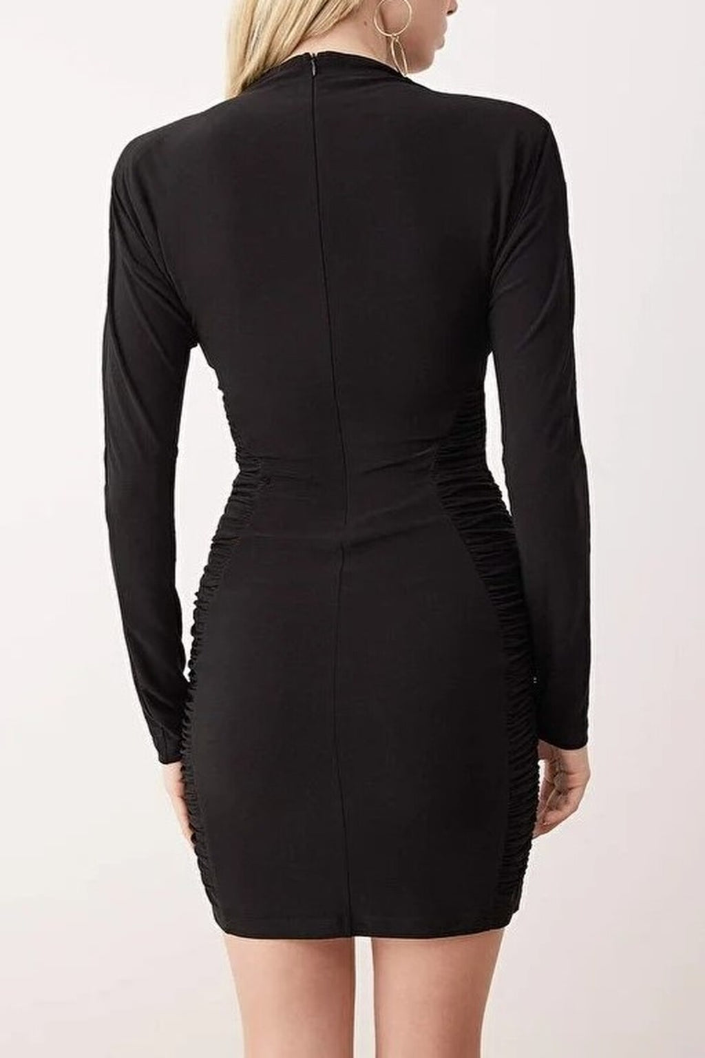 Draped Knit Mini Unlined Dress