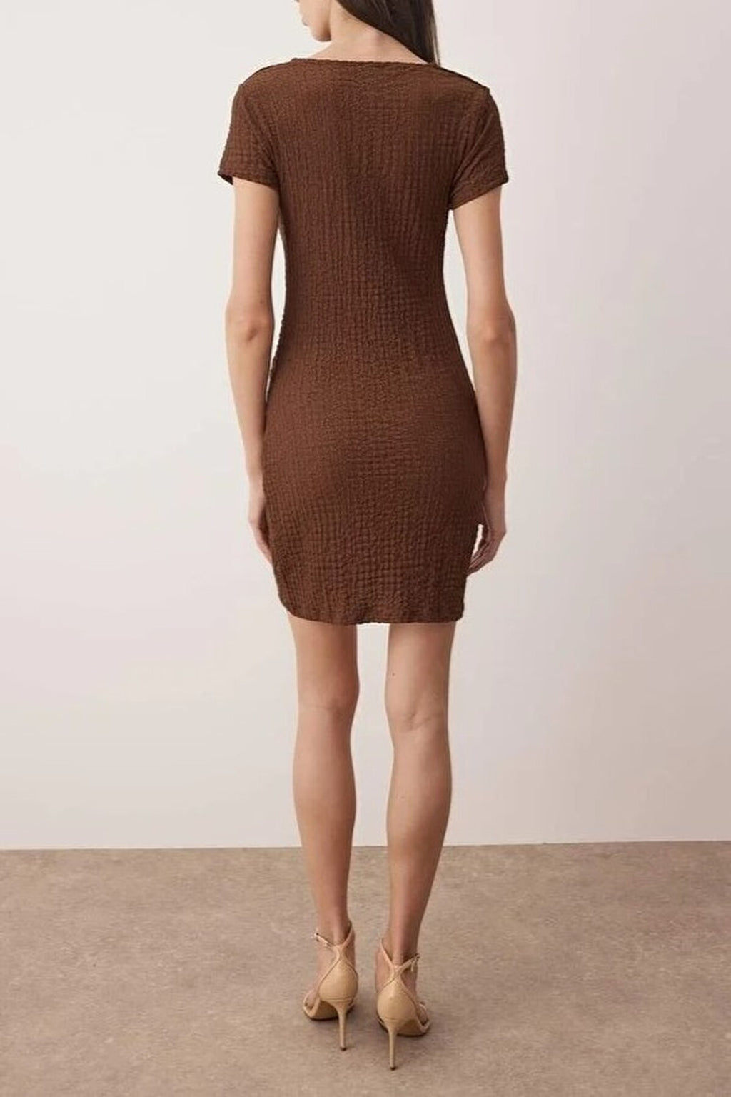 Drape Mini Knitted Dress with Accessory Details