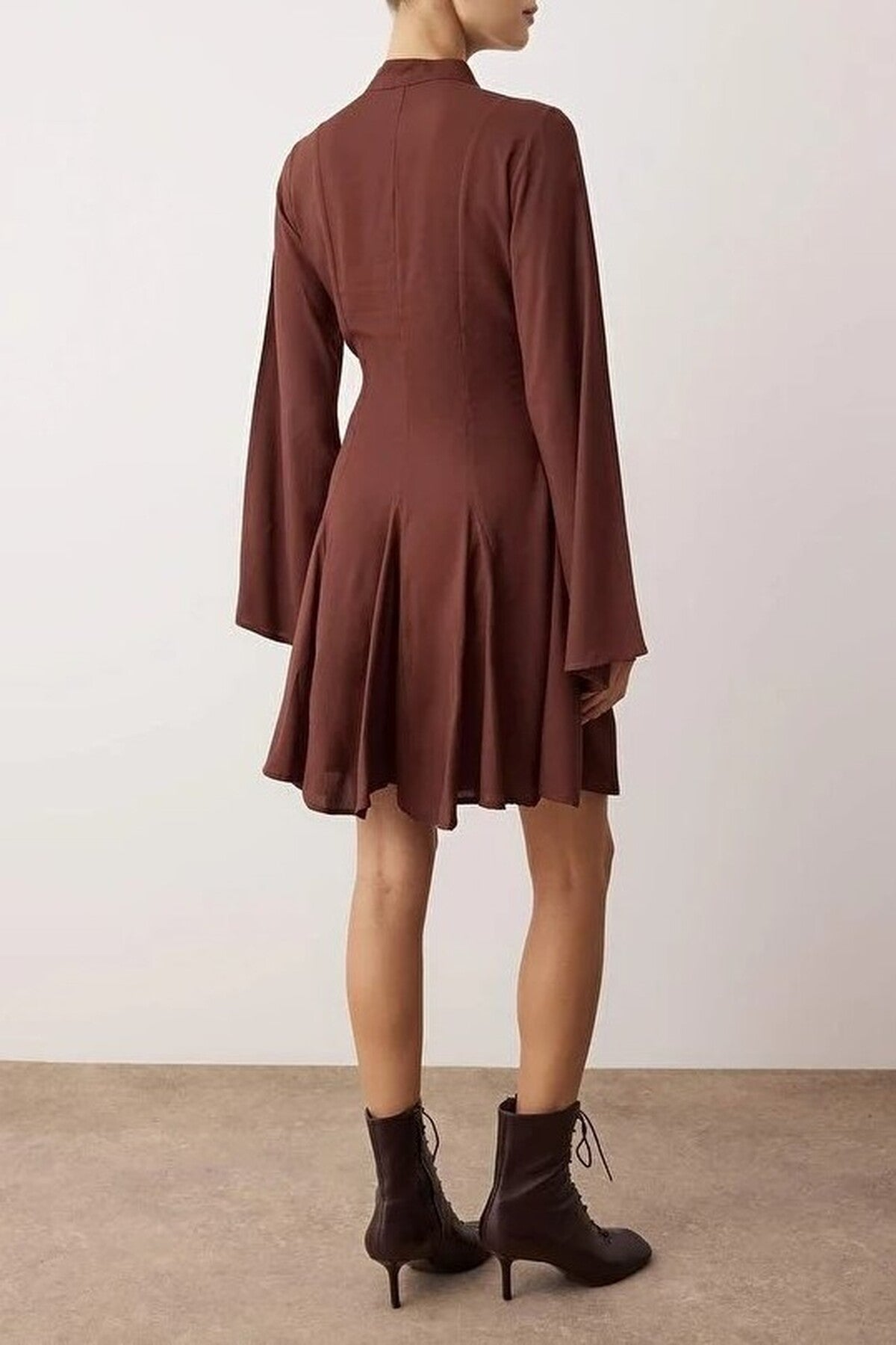 Eyelet Mini Woven Dress with Tie Detail