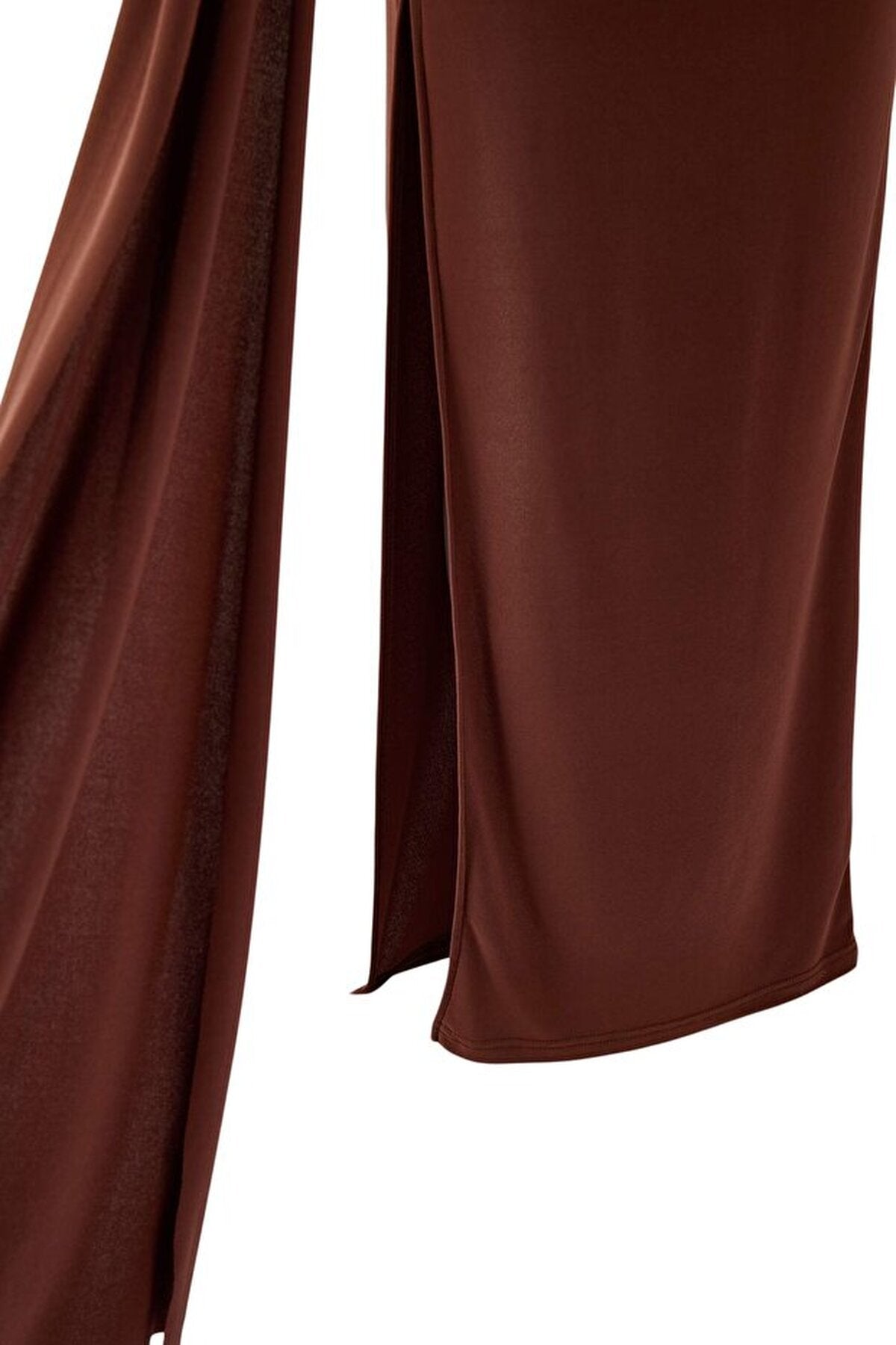 Maxi Evening Dress with Neckline Cut Out Detail