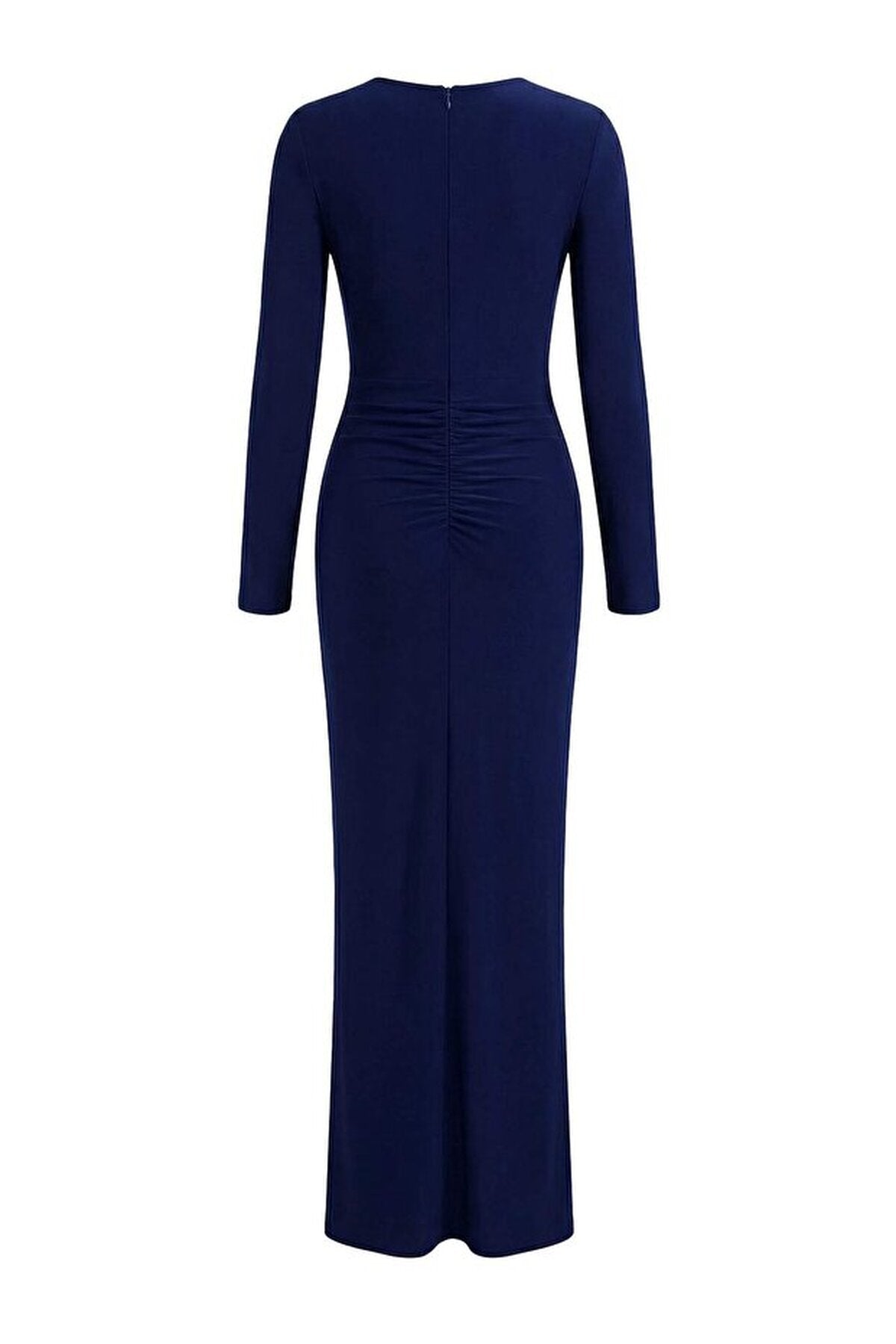 Maxi Evening Dress with Neckline Cut Out Detail