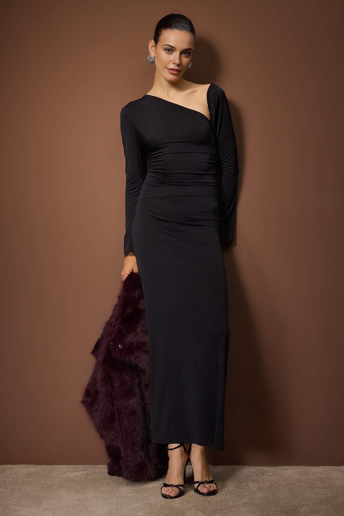 Knitted Maxi Evening Dress
