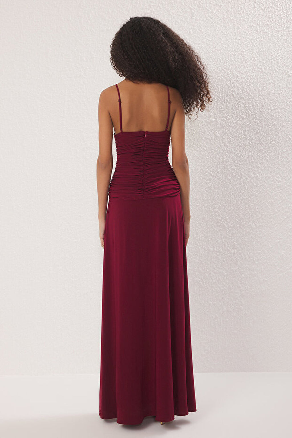 Elegant Maxi Knit Evening Dress with Rose Detail