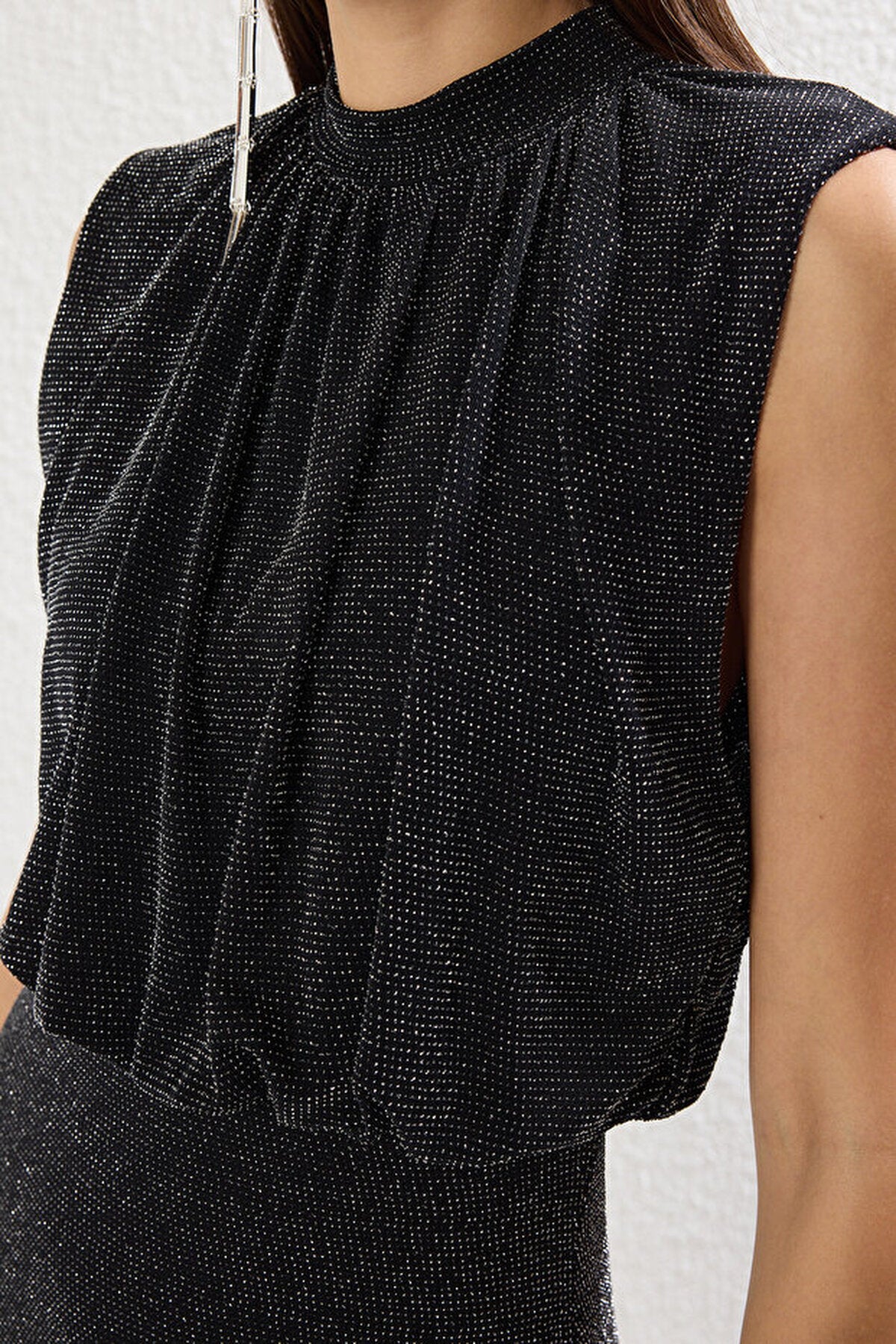 Glittery Knitted Elegant Long Evening Dress