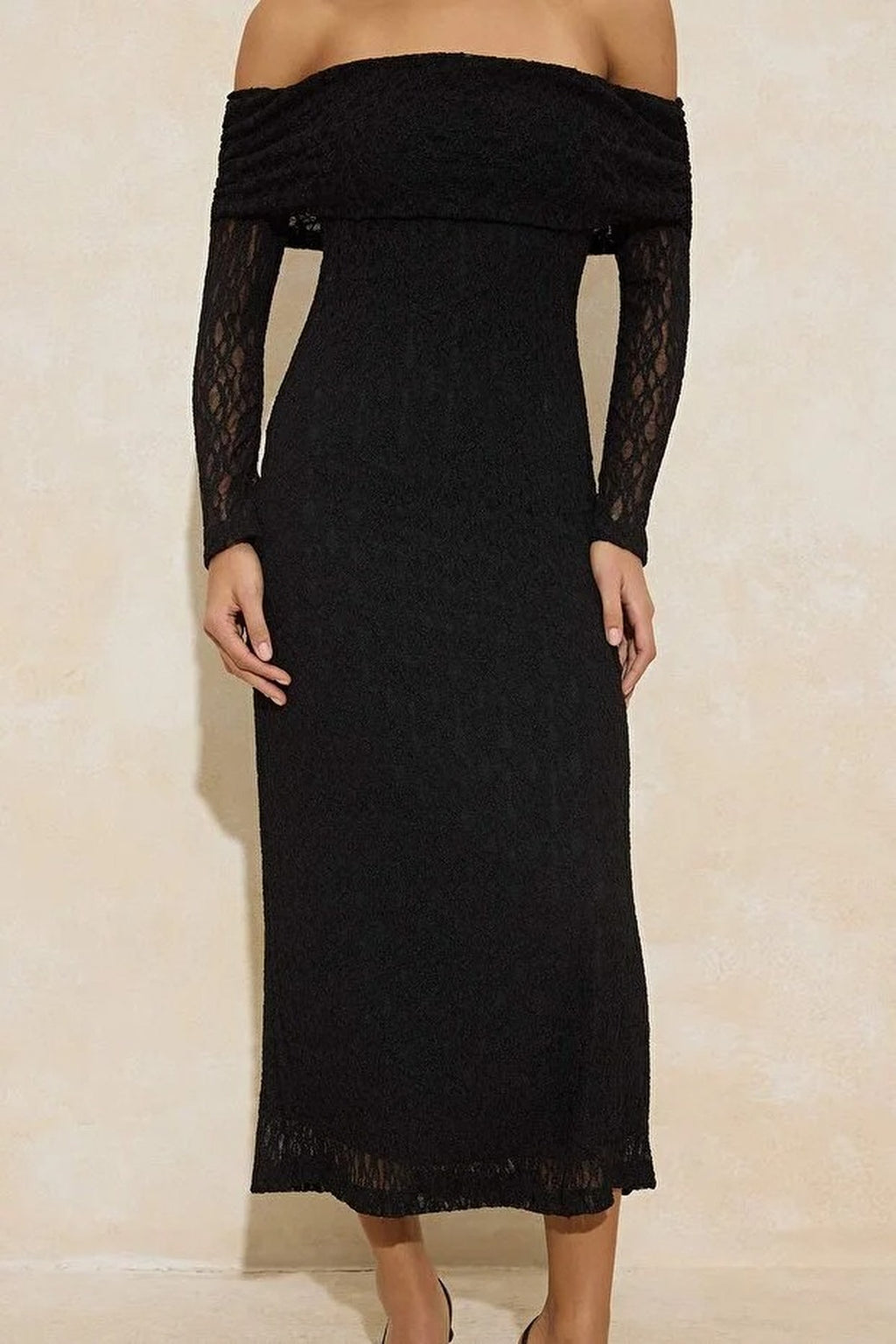 Lined Maxi Lace Evening Dress