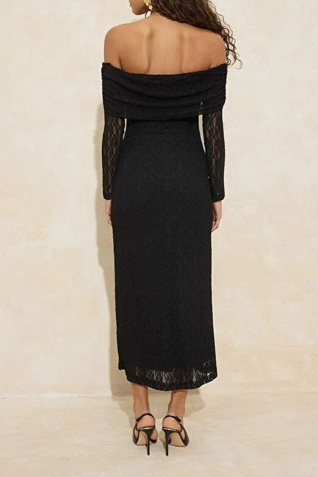 Lined Maxi Lace Evening Dress