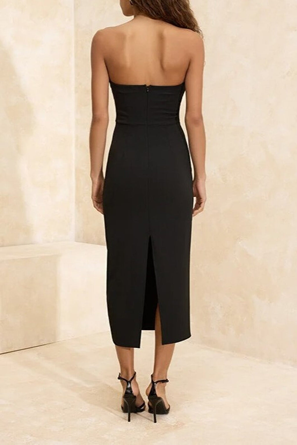 Accessory Detailed Woven Maxi Unlined Evening Dress