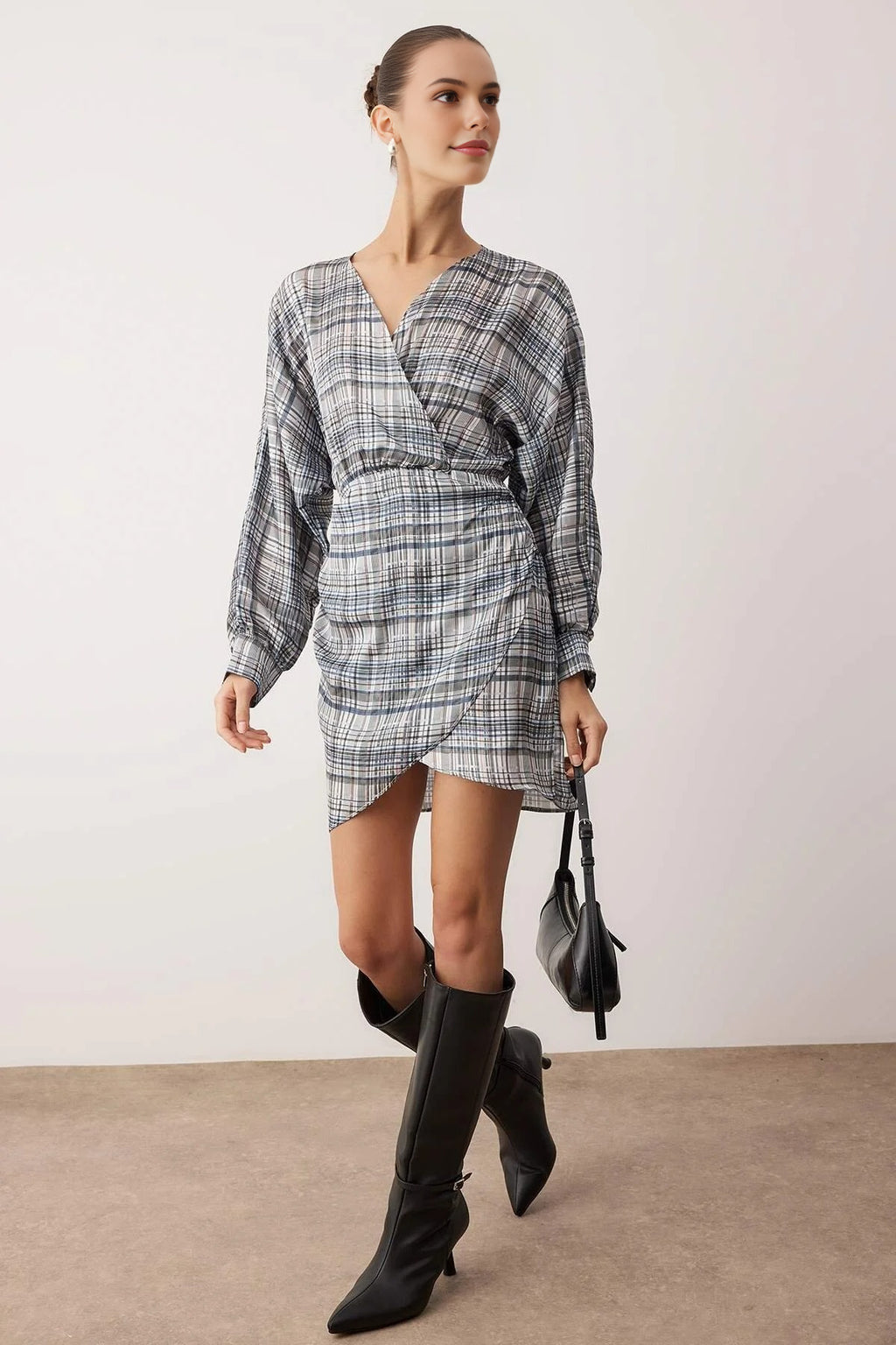 Wrap Mini Woven Dress