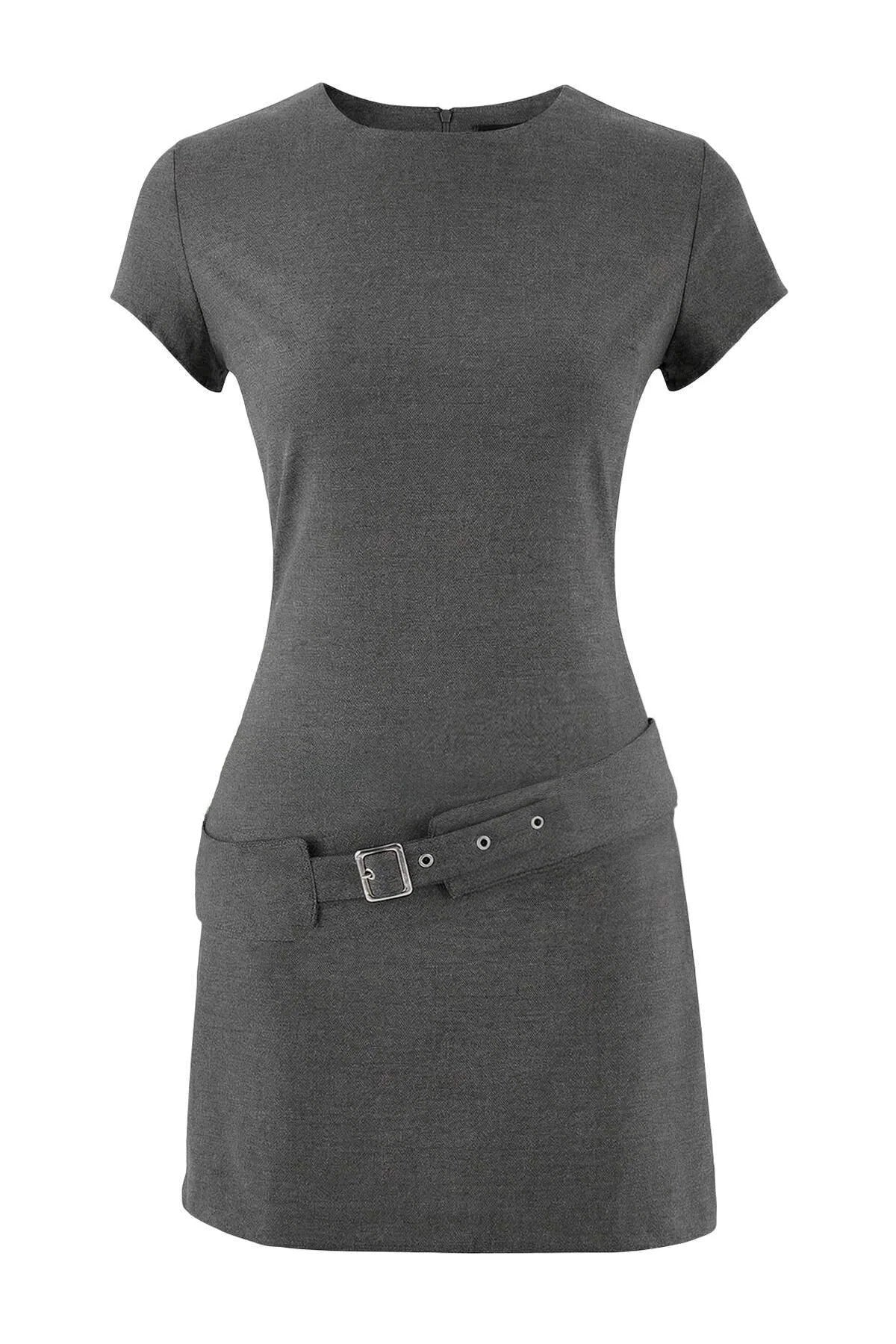 Belted Mini Woven Dress
