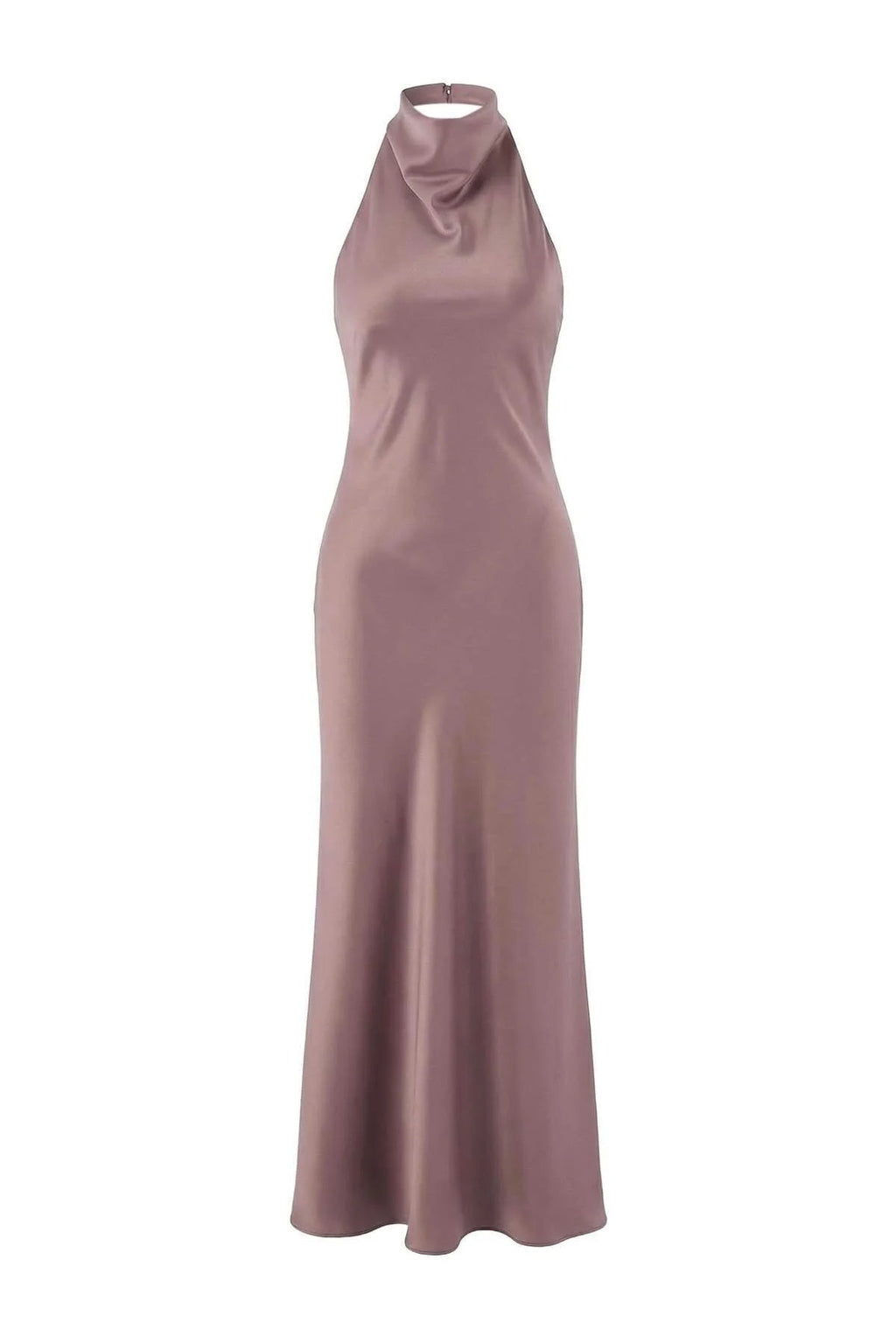 Satin V-Neck Woven Evening Dress