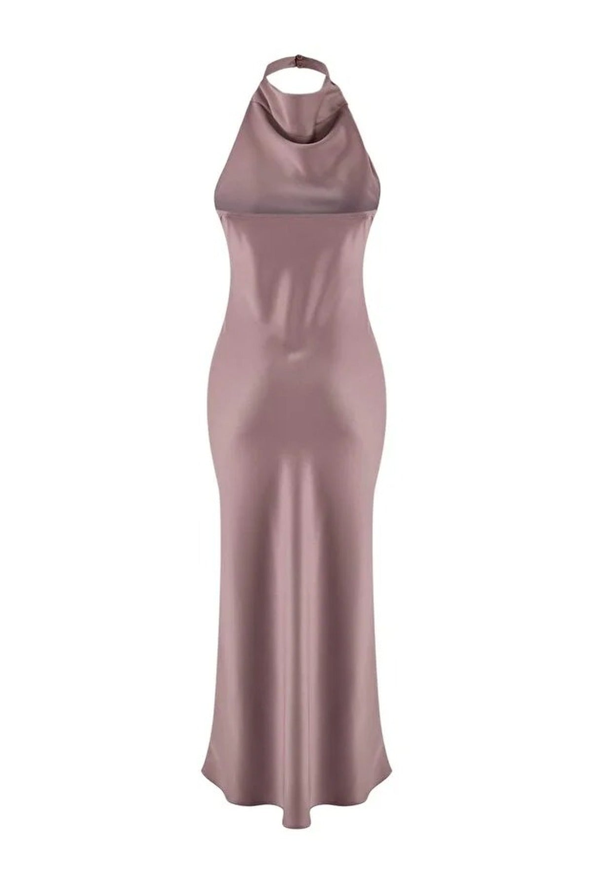Satin V-Neck Woven Evening Dress