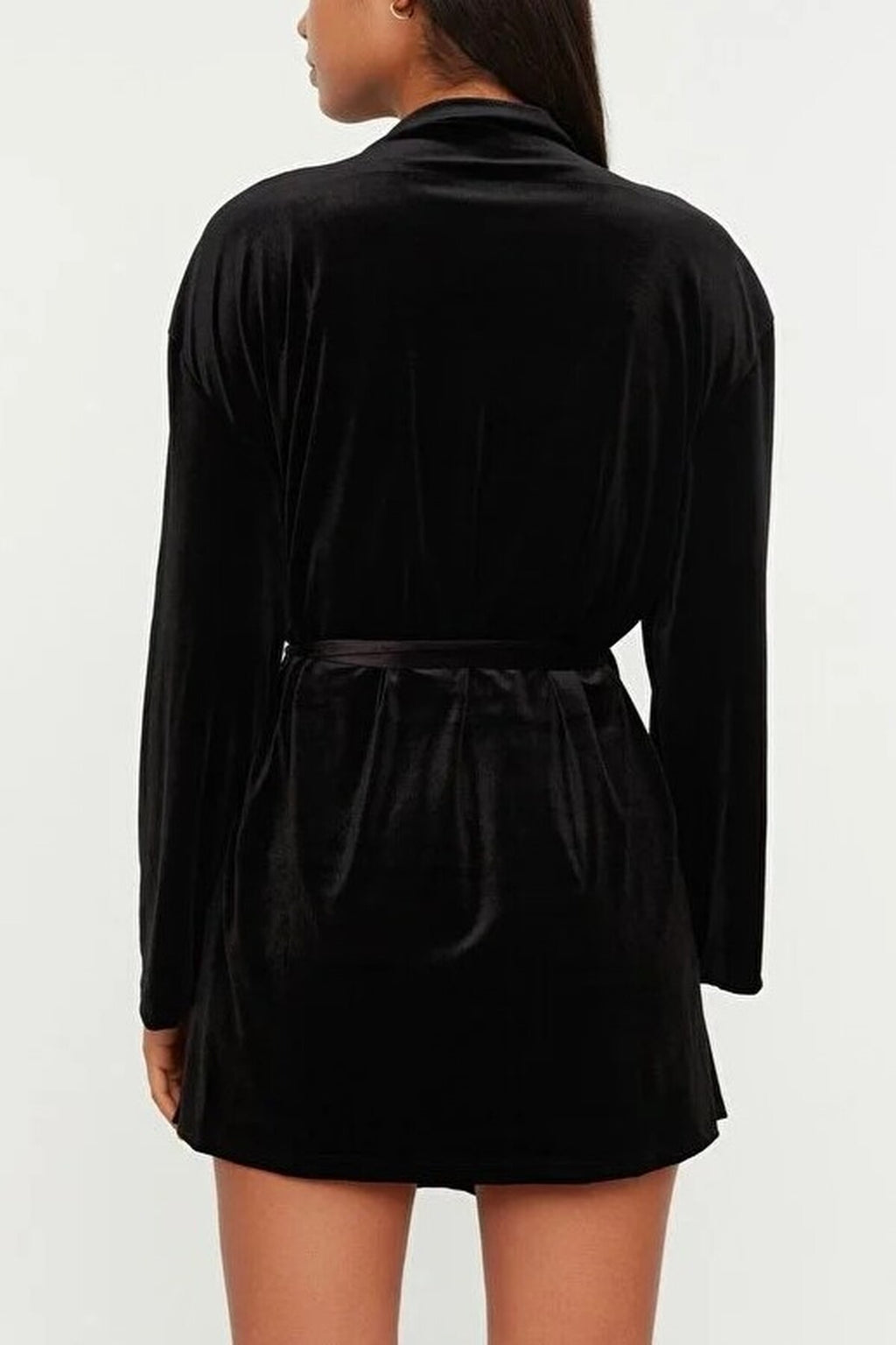 Soft Feeling Velvet Knit Dressing Gown