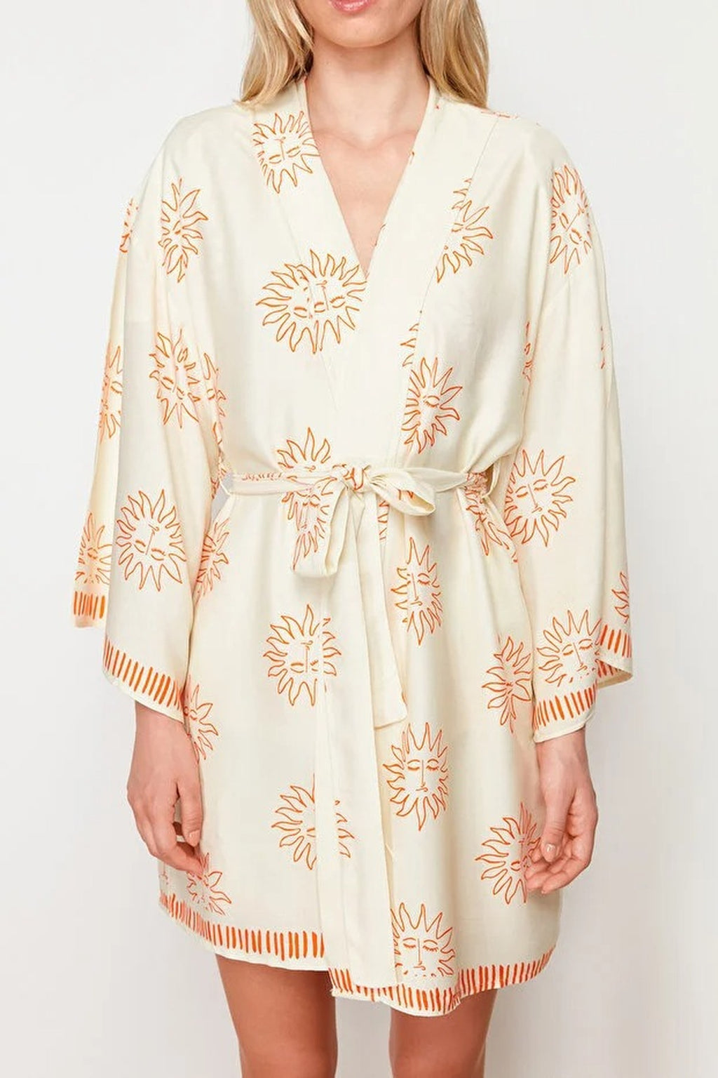 Galaxy Print Viscose Woven Dressing Gown