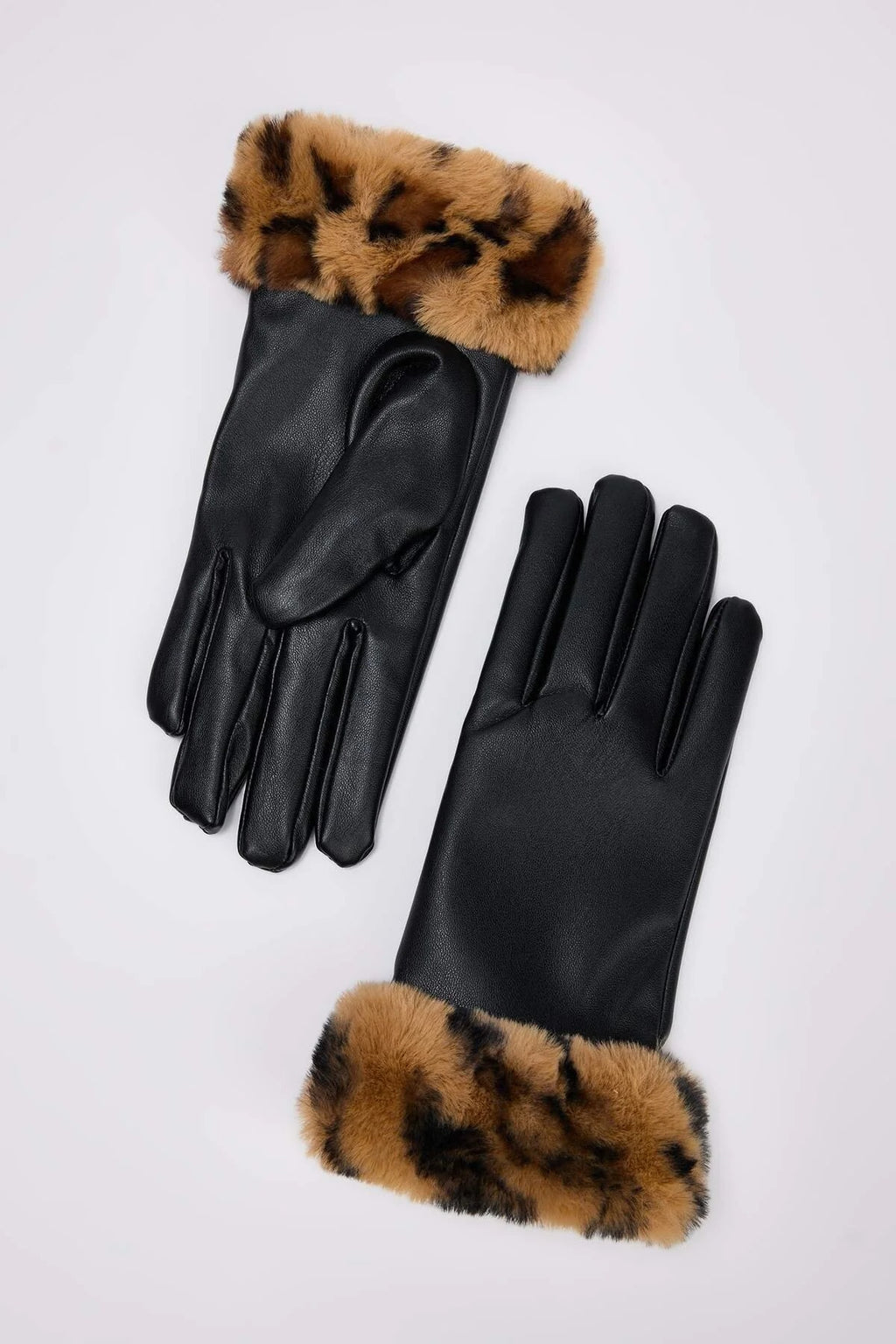 Women's Gloves with Faux Fur Detail