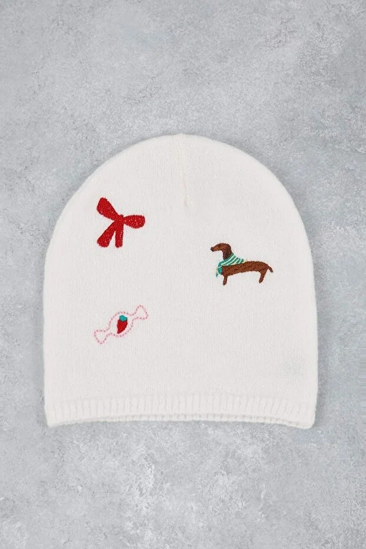 Embroidered Detail Scarf and Beanie Set