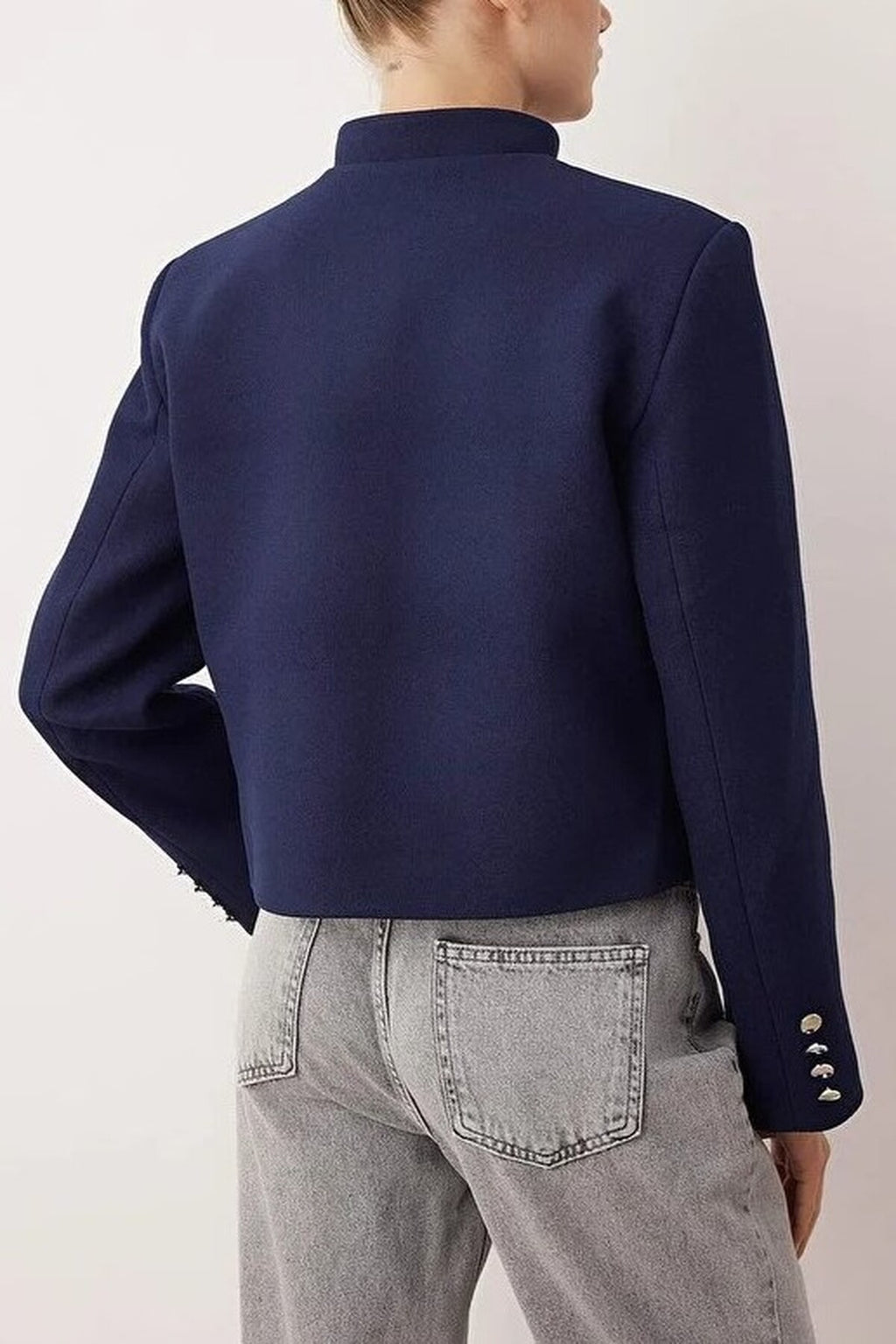 Cashmere Woven Jacket with Buttons