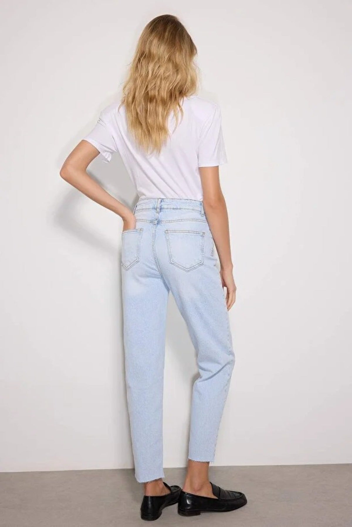 High Waist Slim Mom Jeans