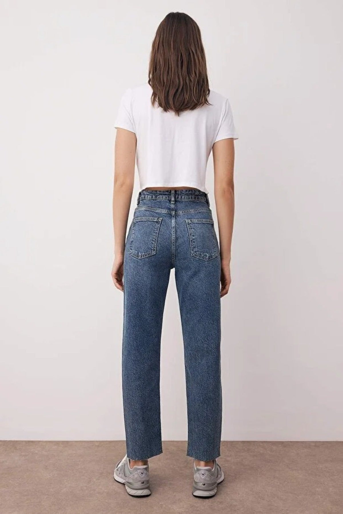 High Waist Slim Mom Jeans