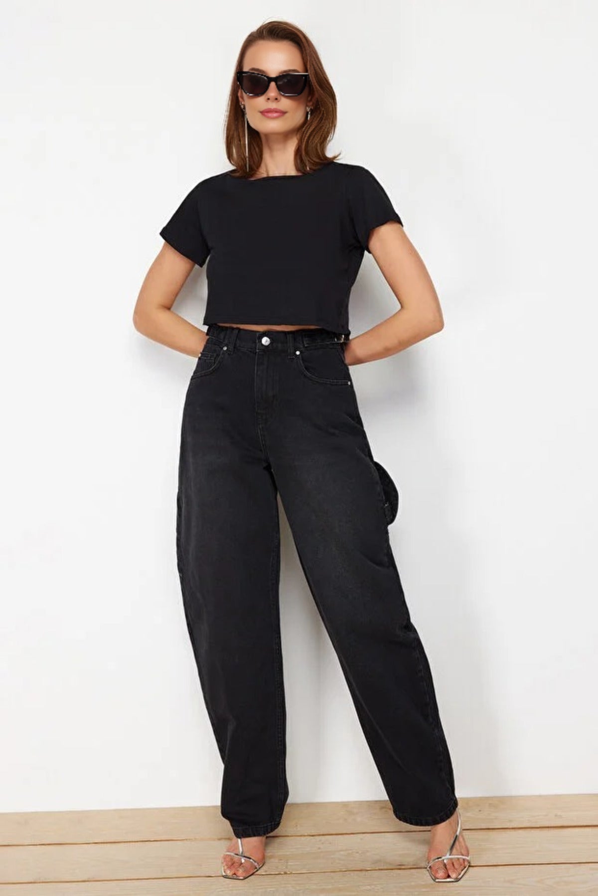 High Waist Carpenter Loose Baggy Jeans