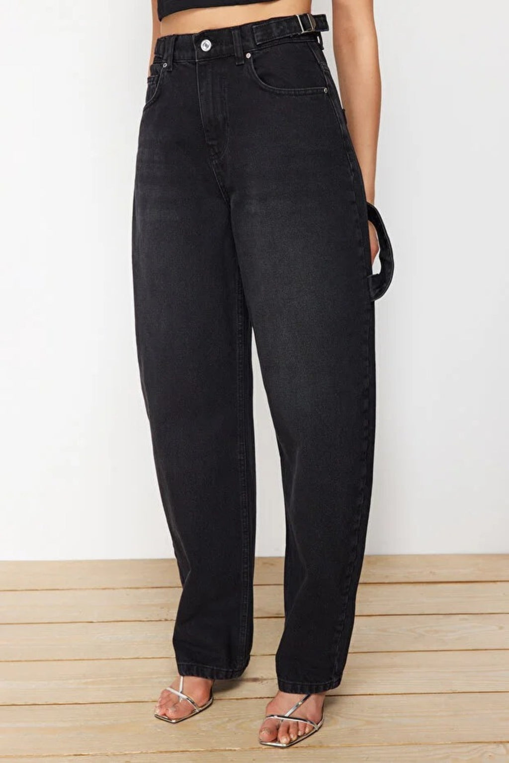 High Waist Carpenter Loose Baggy Jeans