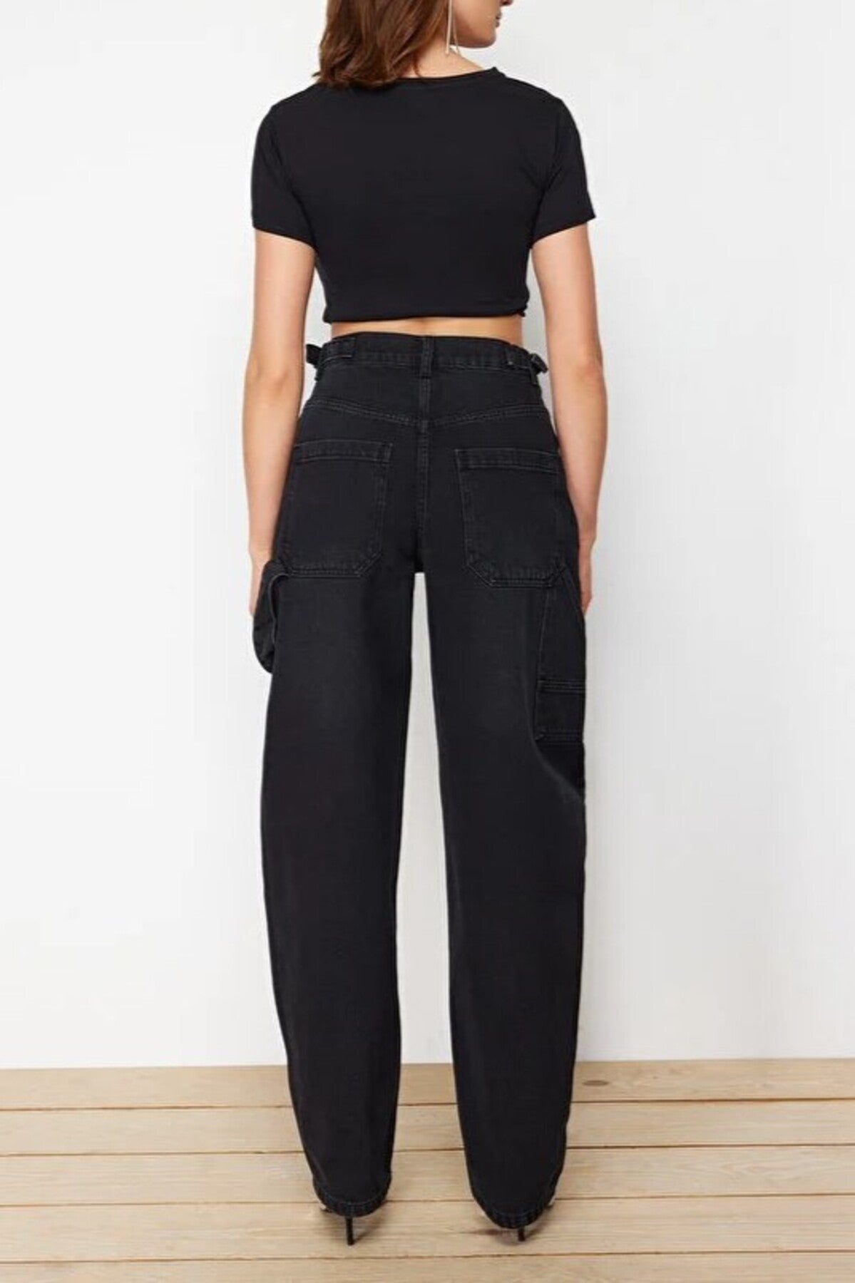 High Waist Carpenter Loose Baggy Jeans