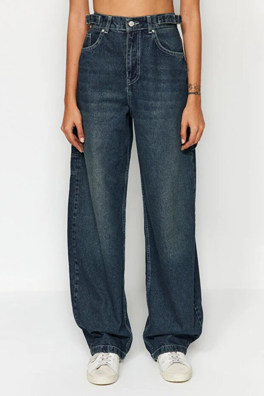 High Waist Carpenter Loose Baggy Jeans