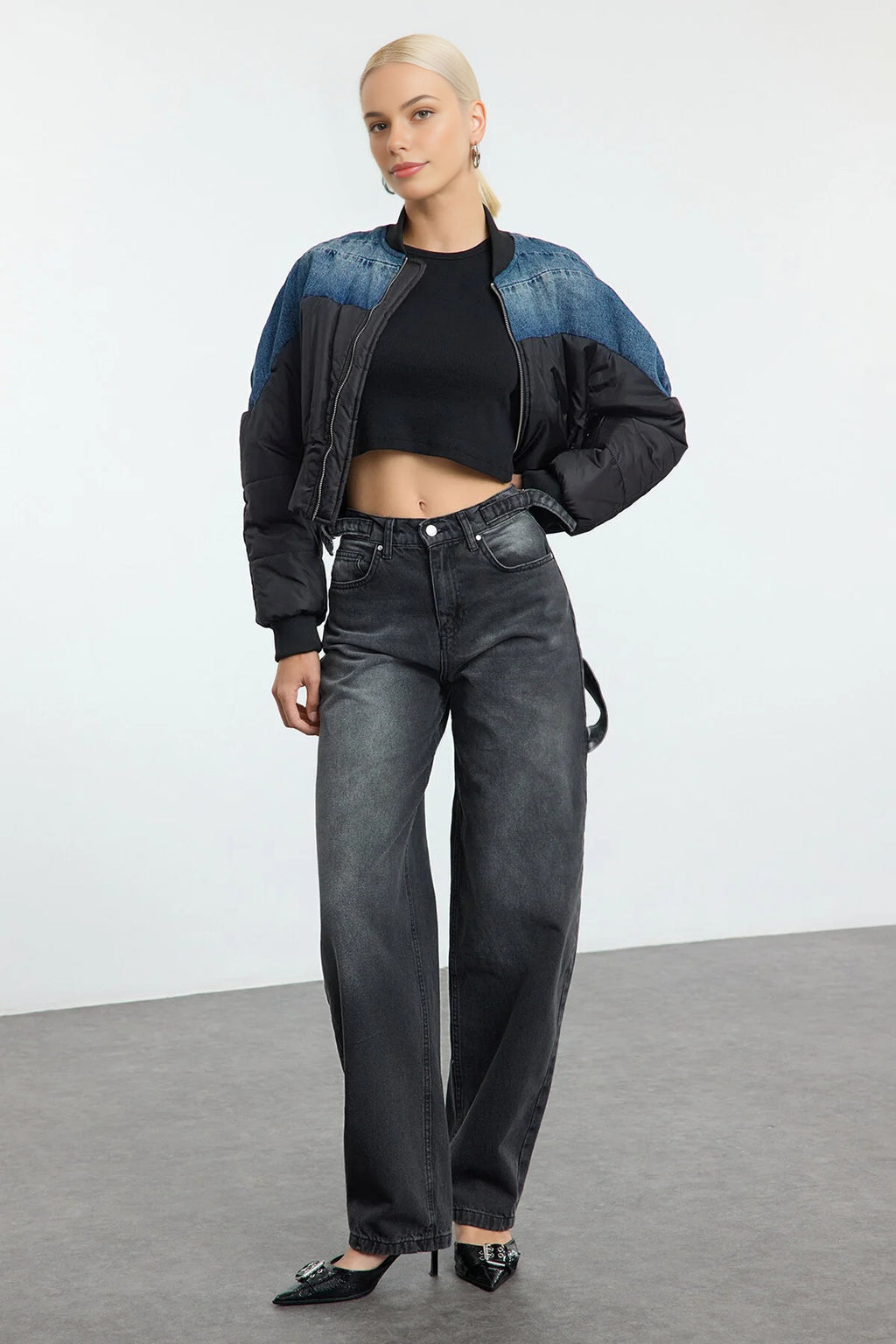 High Waist Carpenter Loose Baggy Jeans