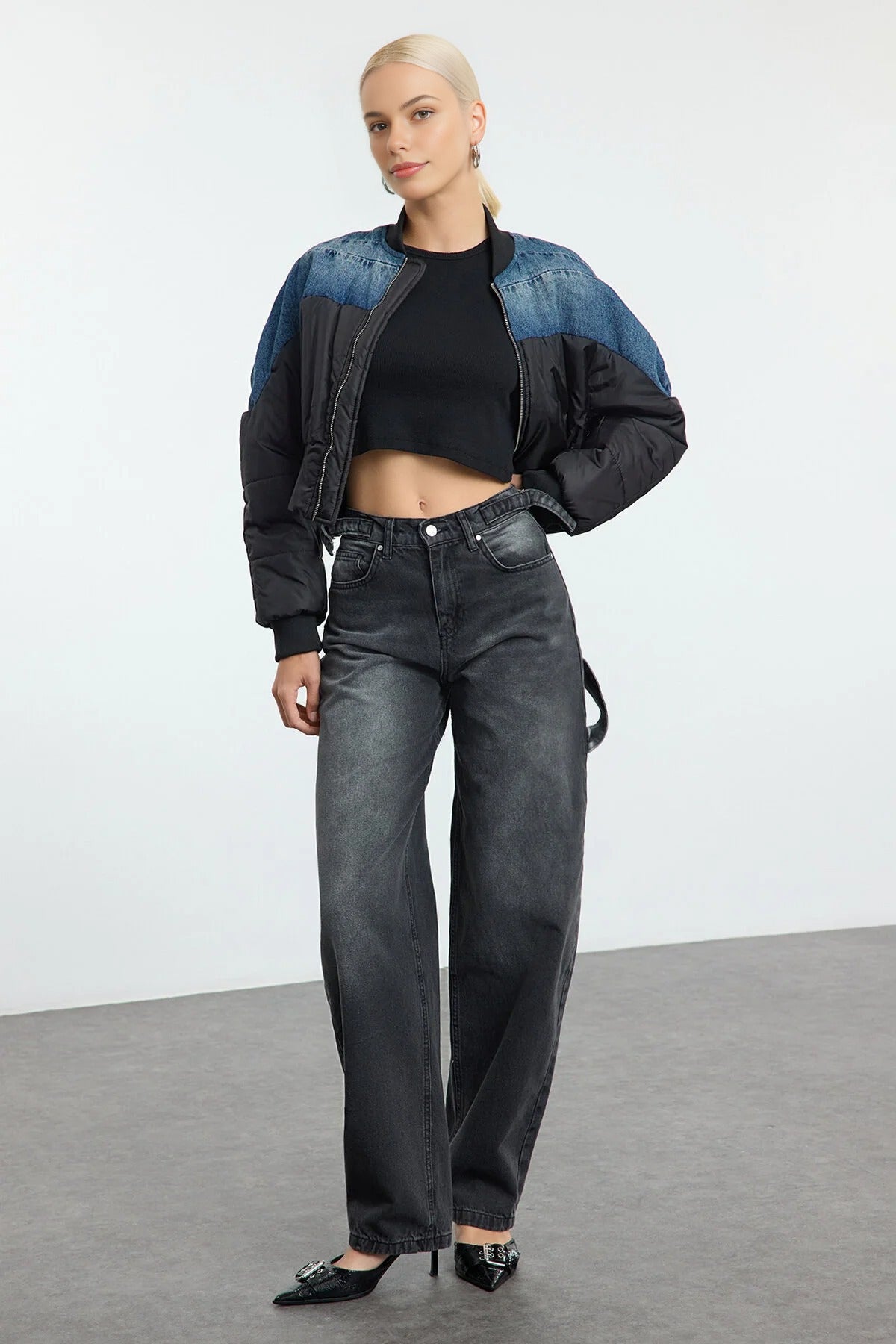 High Waist Carpenter Loose Baggy Jeans