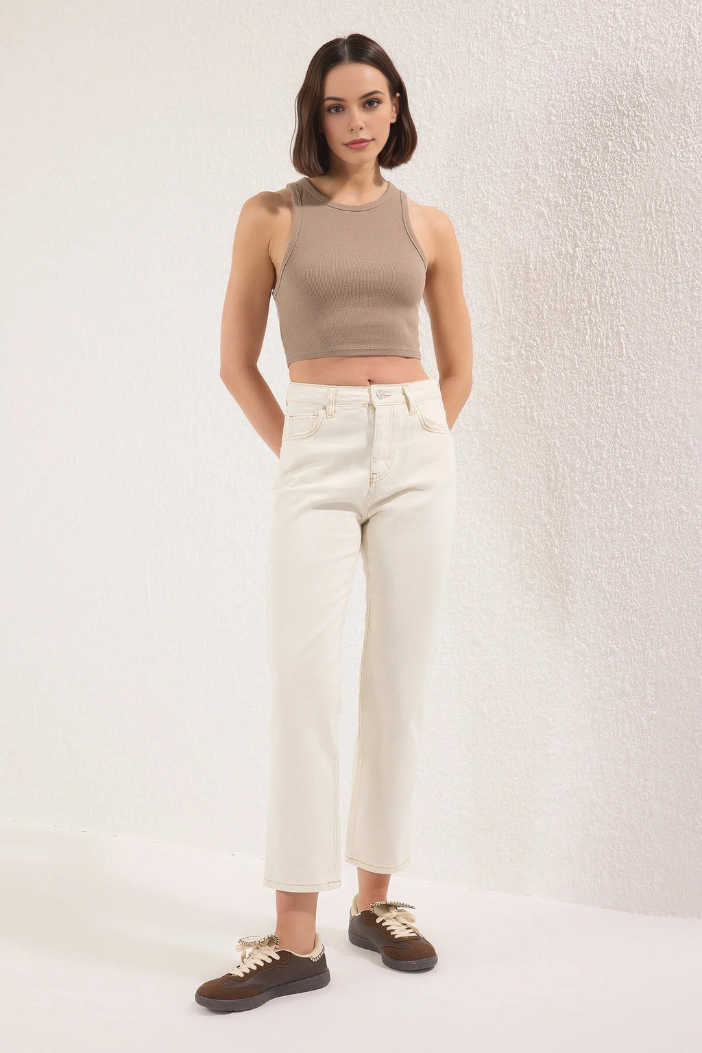 High Waist Straight Cut Jeans