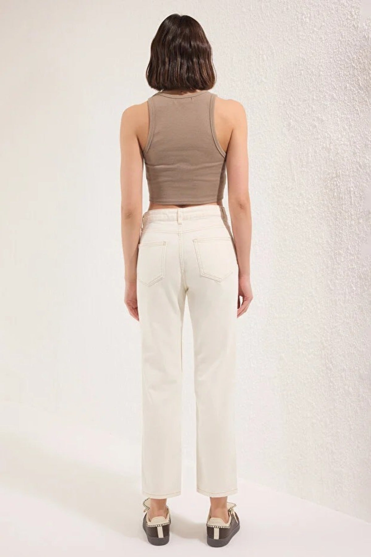 High Waist Straight Cut Jeans