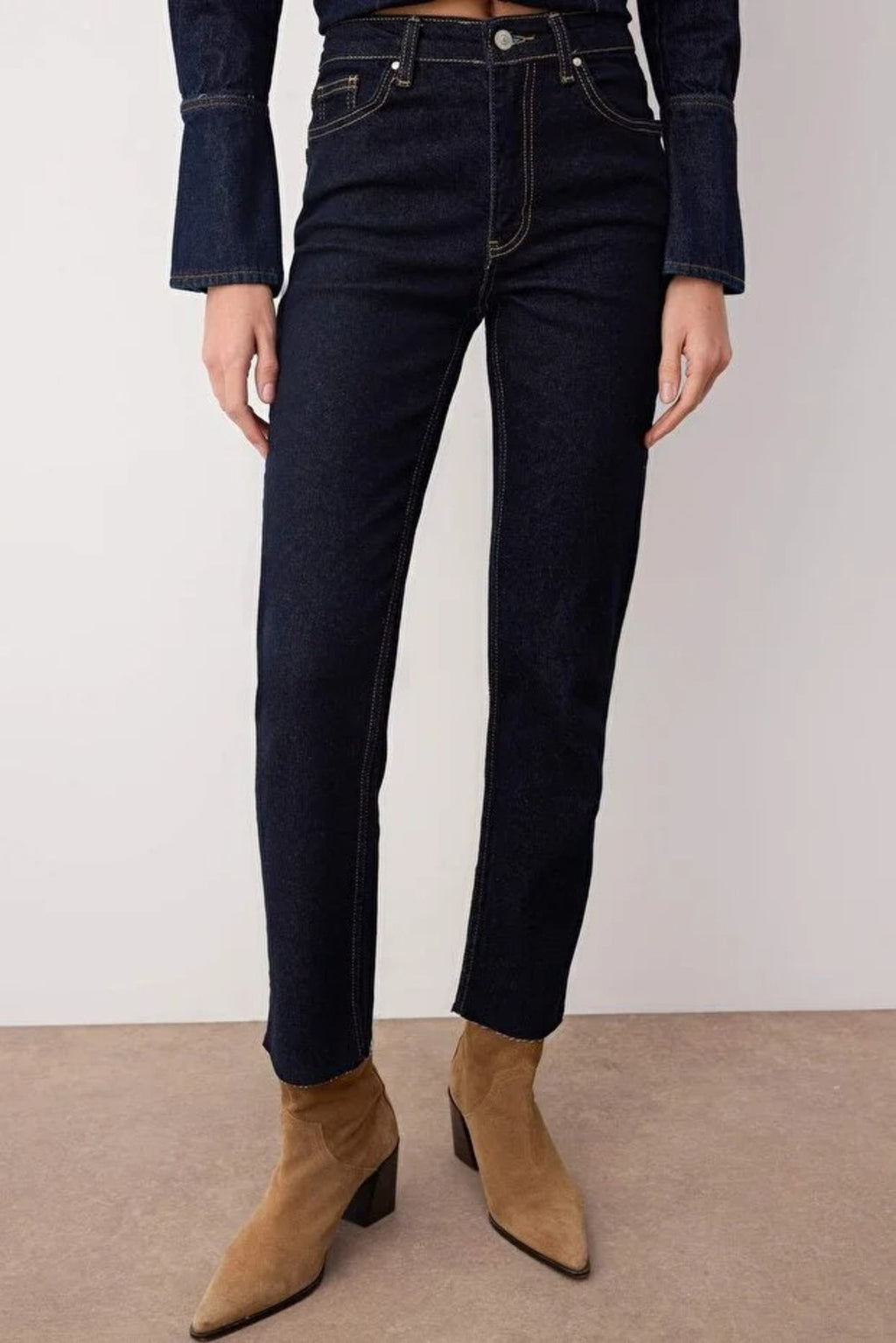 High Waist Comfort Stretch Mom Jeans