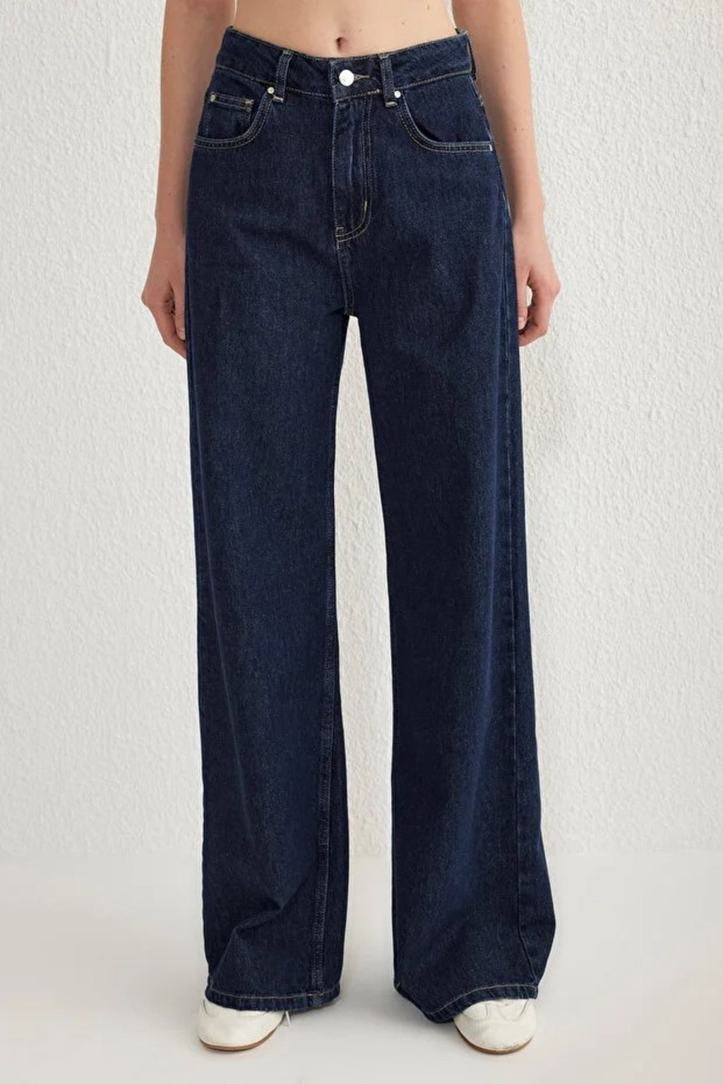 Normal Waist Wide Leg Jeans