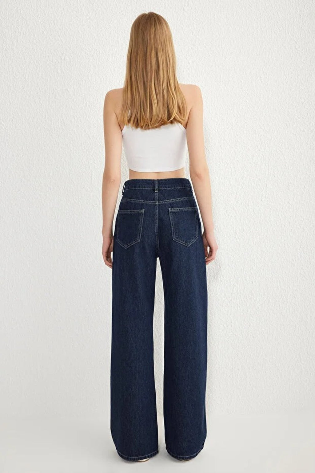 Normal Waist Wide Leg Jeans