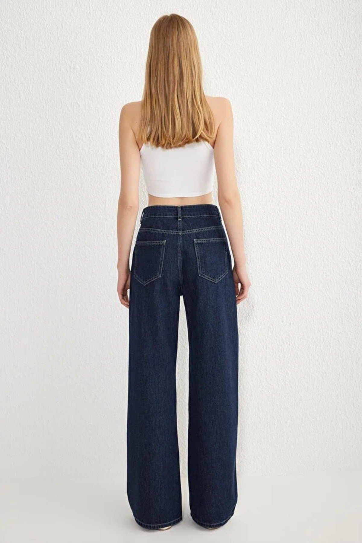 Normal Waist Wide Leg Jeans