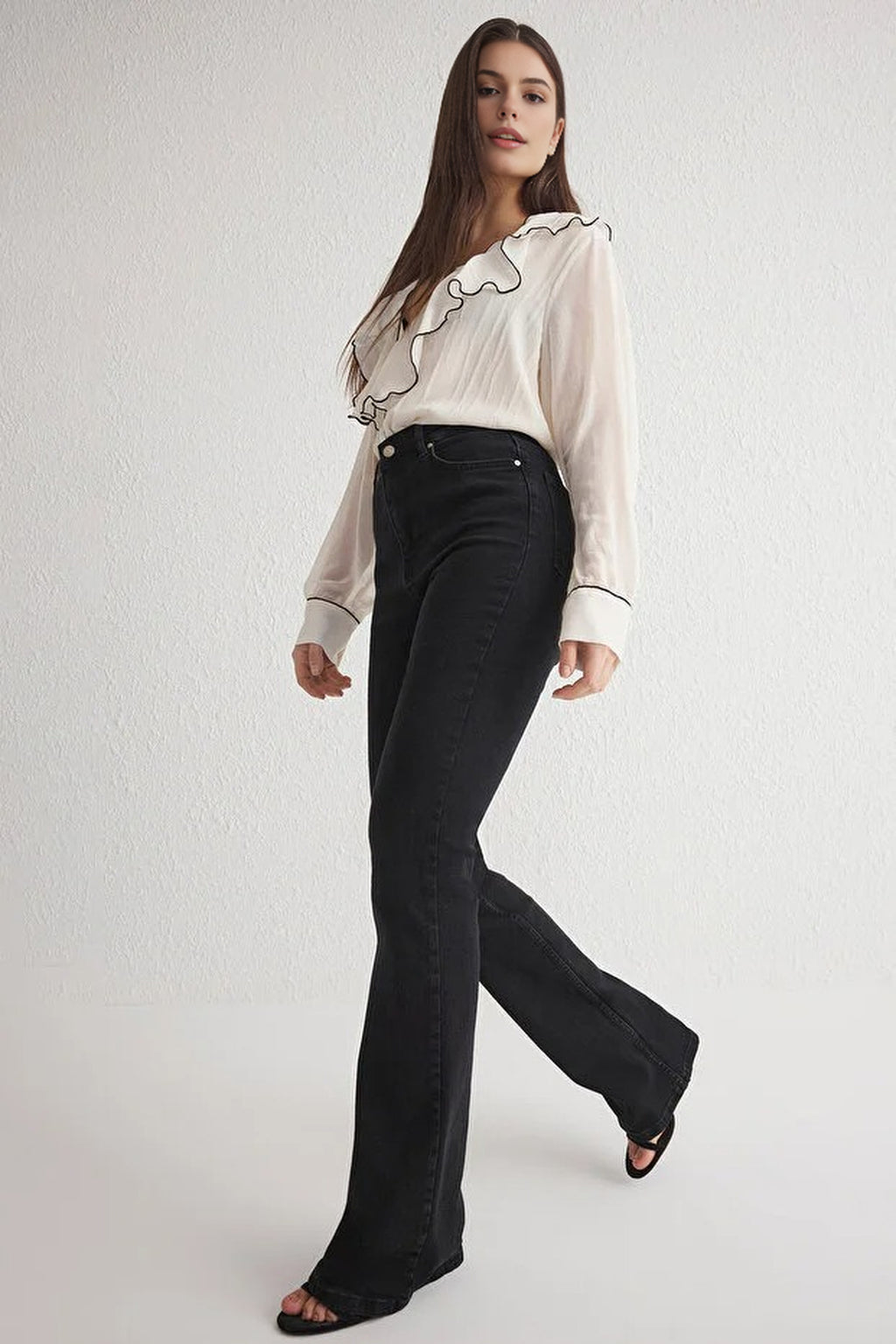 High Waist Comfort Flare Jeans