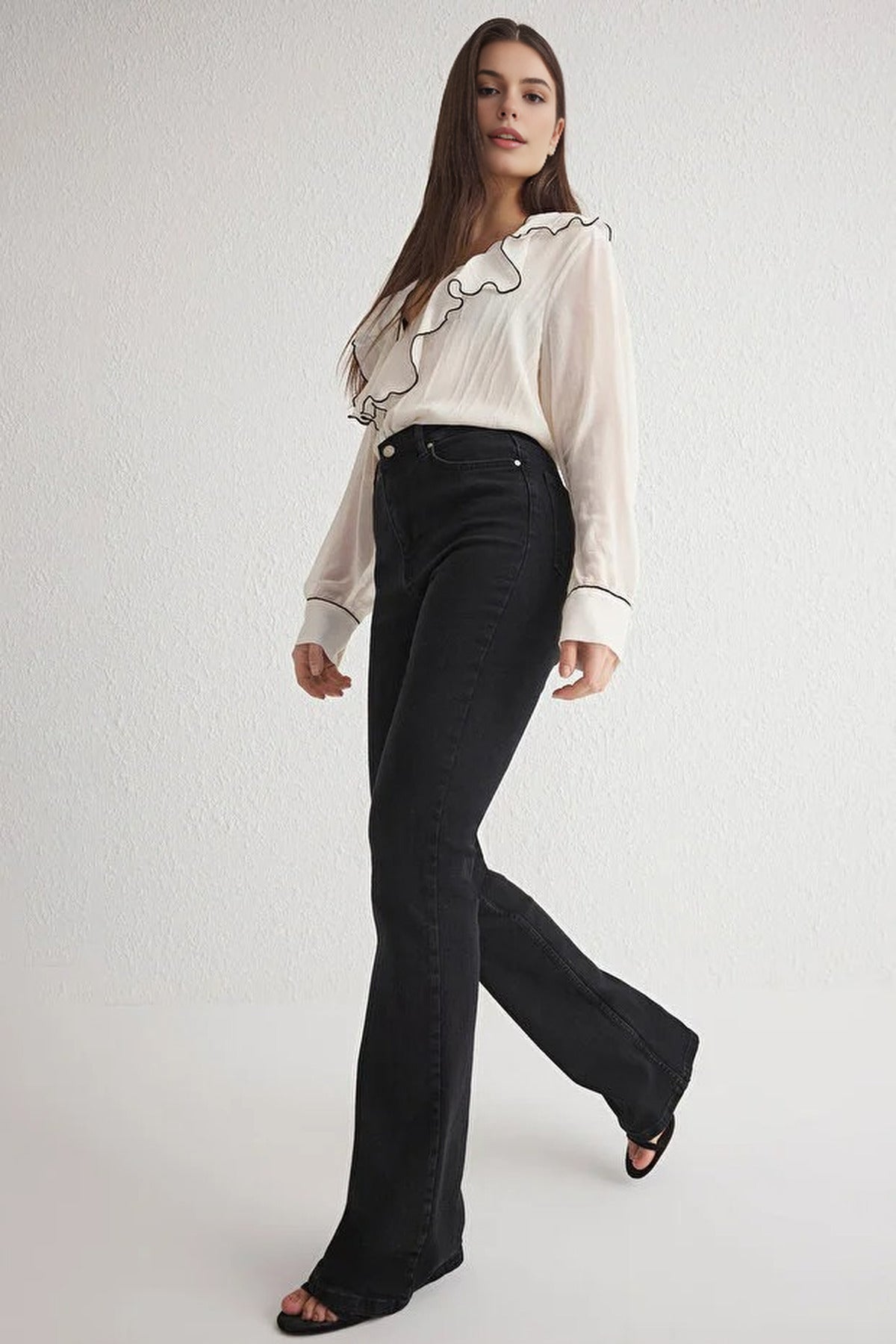 High Waist Comfort Flare Jeans
