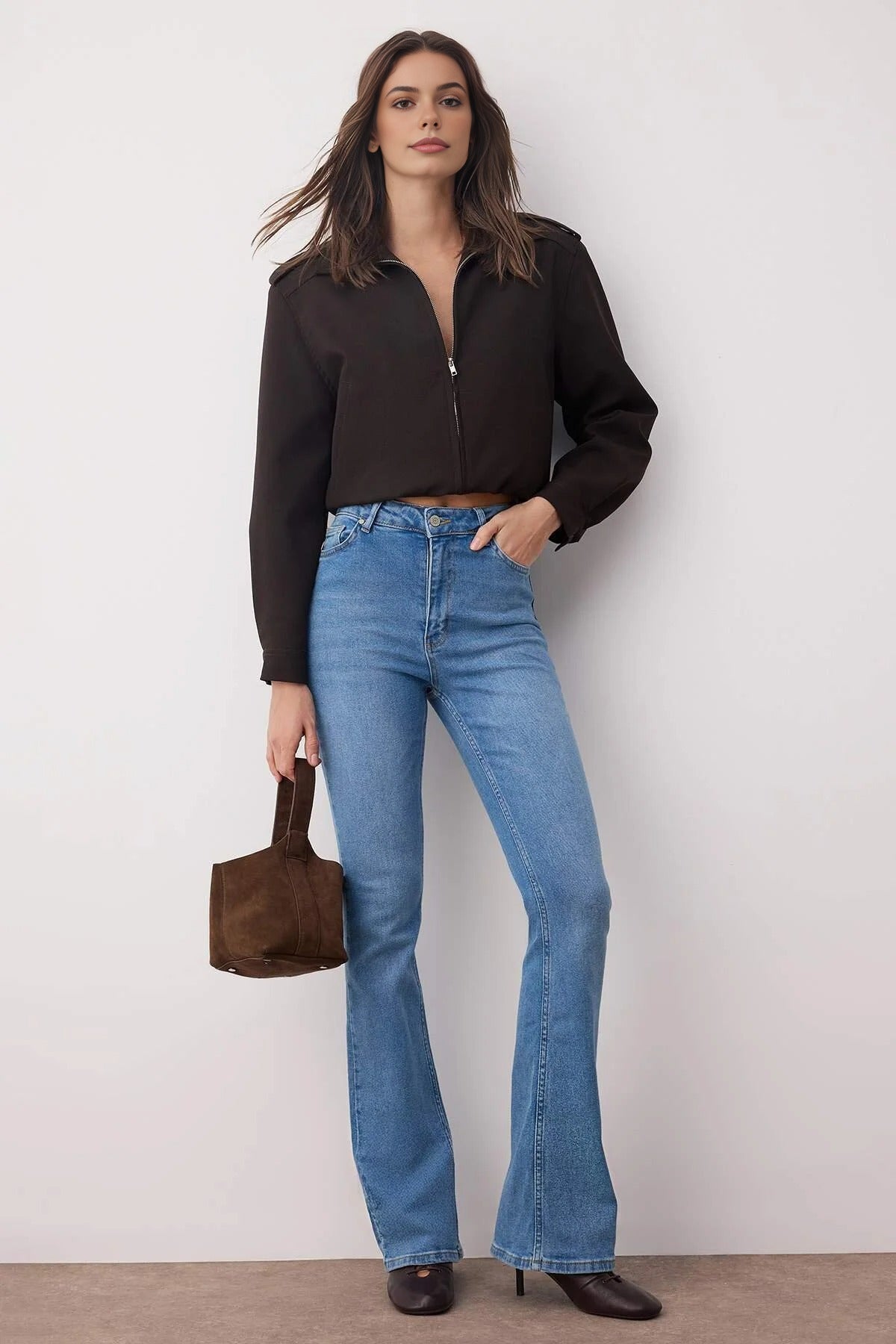 High Waist Comfort Flare Jeans