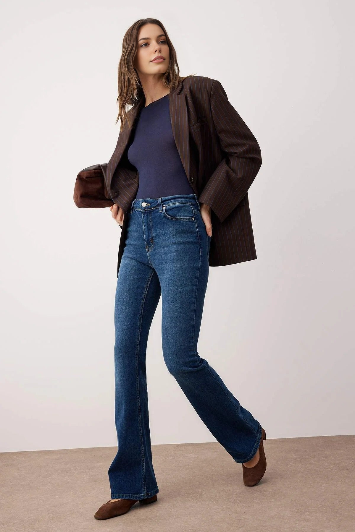 High Waist Comfort Flare Jeans