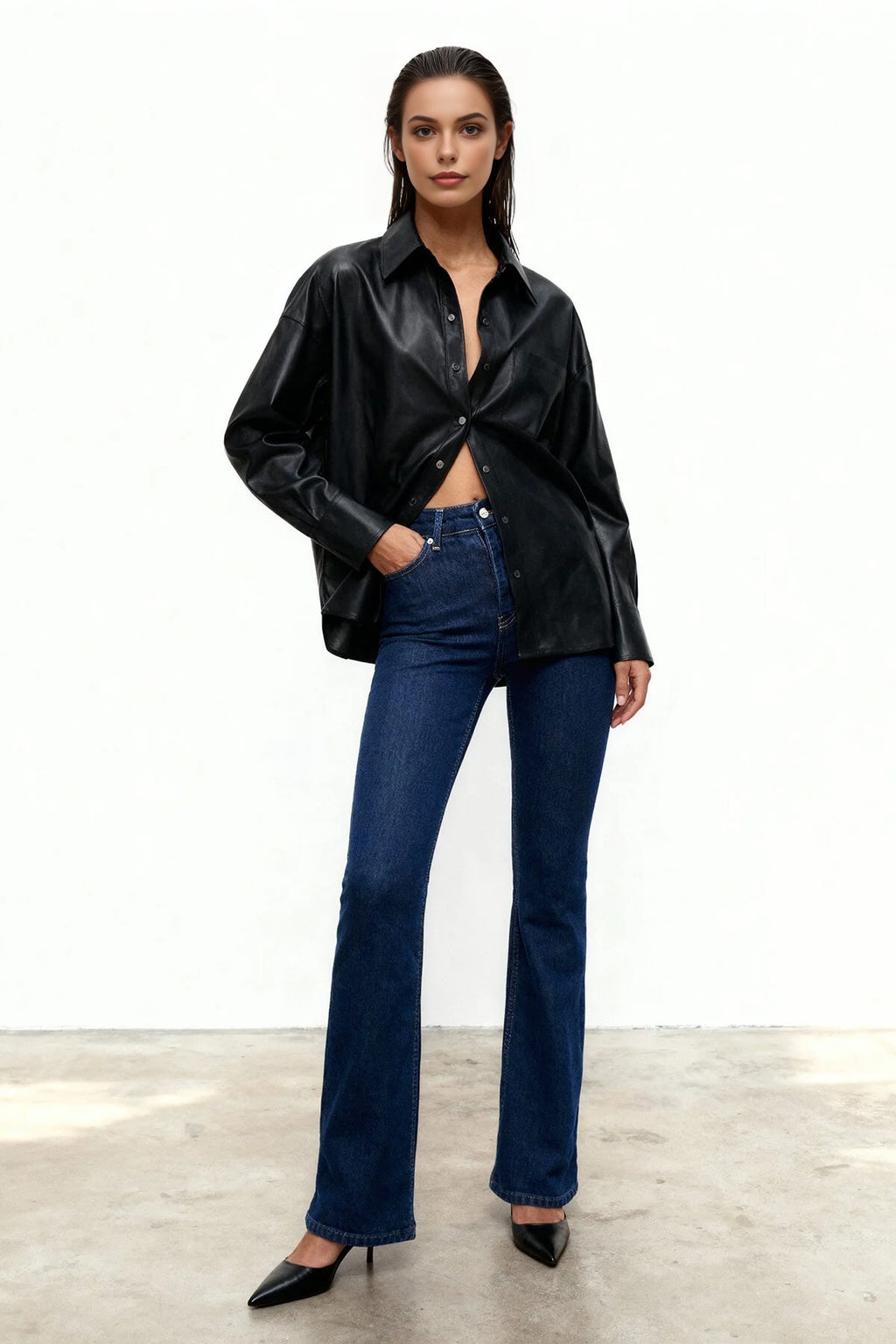 High Waist Comfort Flare Jeans