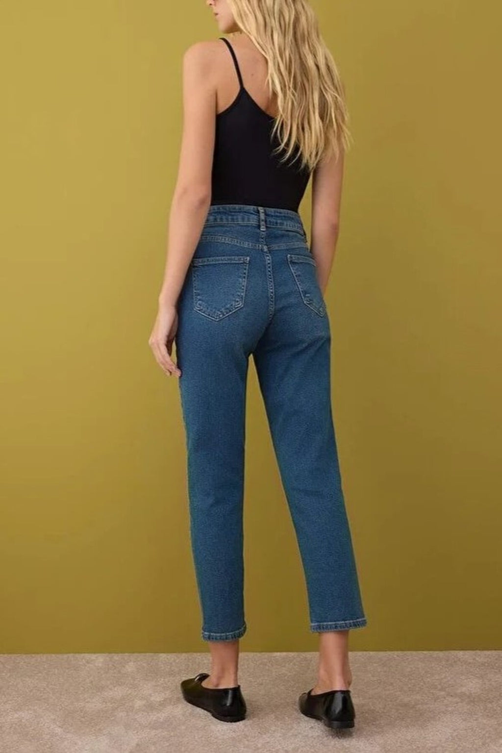 High Waist Comfort Mom Jeans